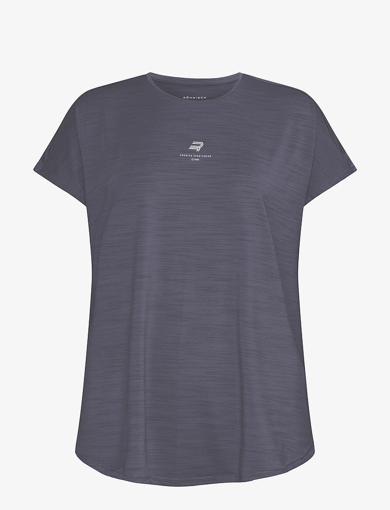 Röhnisch - Slub Cropped Tee - crop tops - dk grey plum - 1