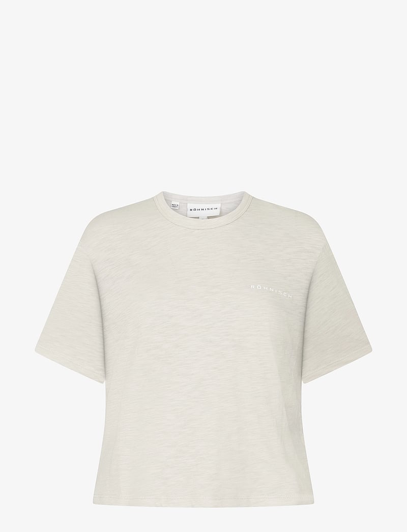 Röhnisch - Slub Cropped Tee - crop-tops - light gray - 1