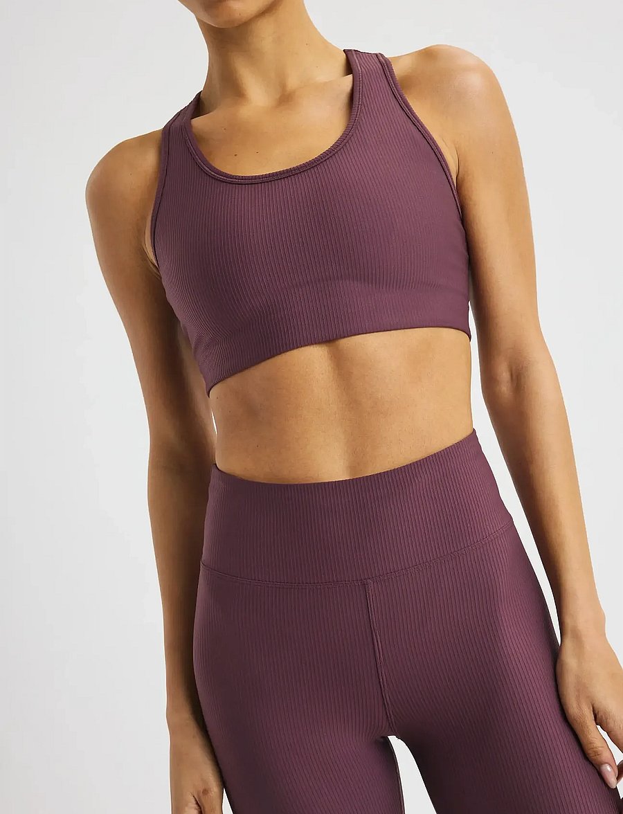 Röhnisch - Ribbed R Sportsbra - mittlerer halt - huckleberry - 0