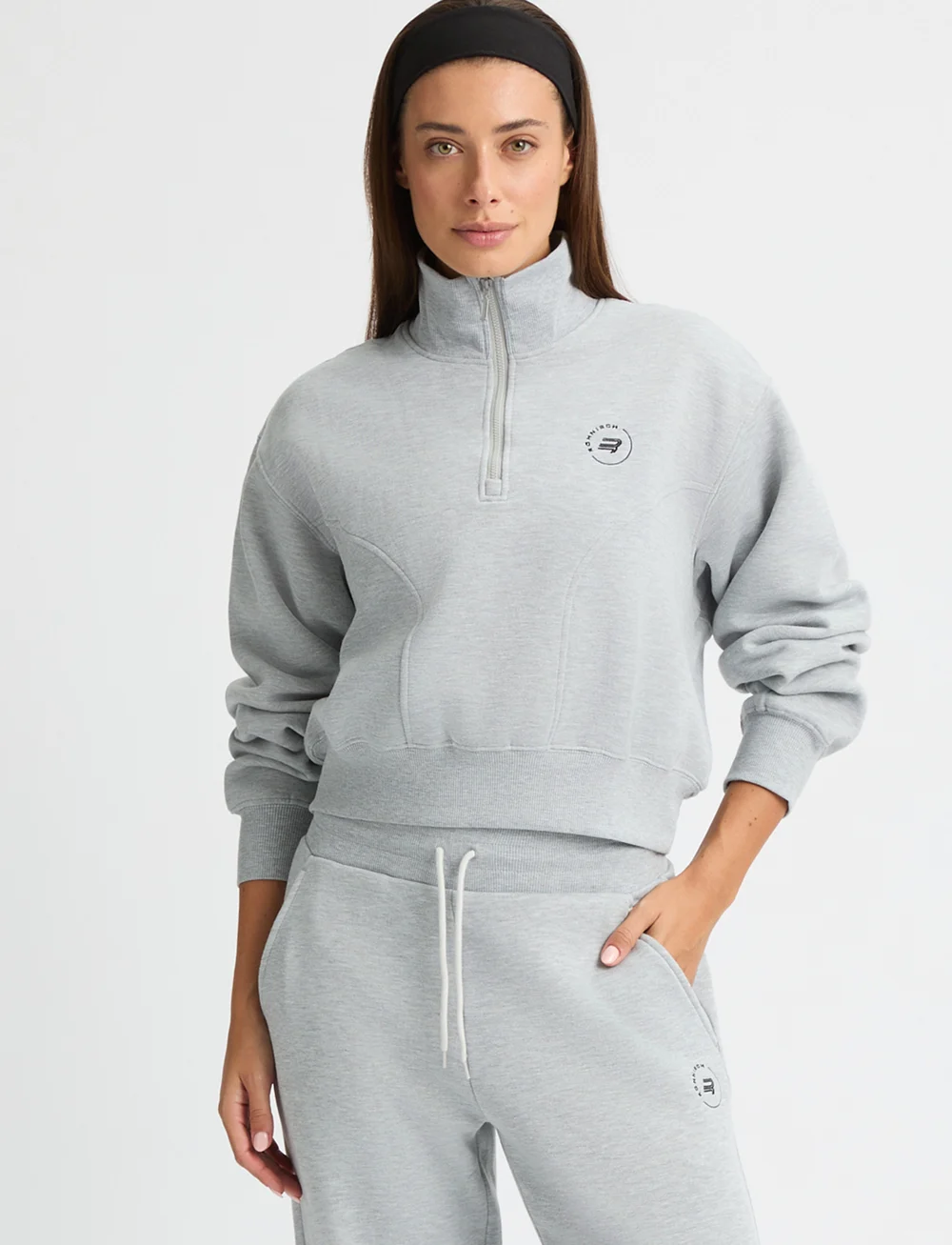 Röhnisch - Soft Sweat Half Zip - sweatshirts - grey melange - 4