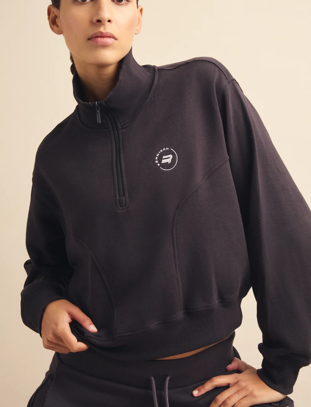 Röhnisch - Soft Sweat Half Zip - sweatshirts - obsidian black - 2