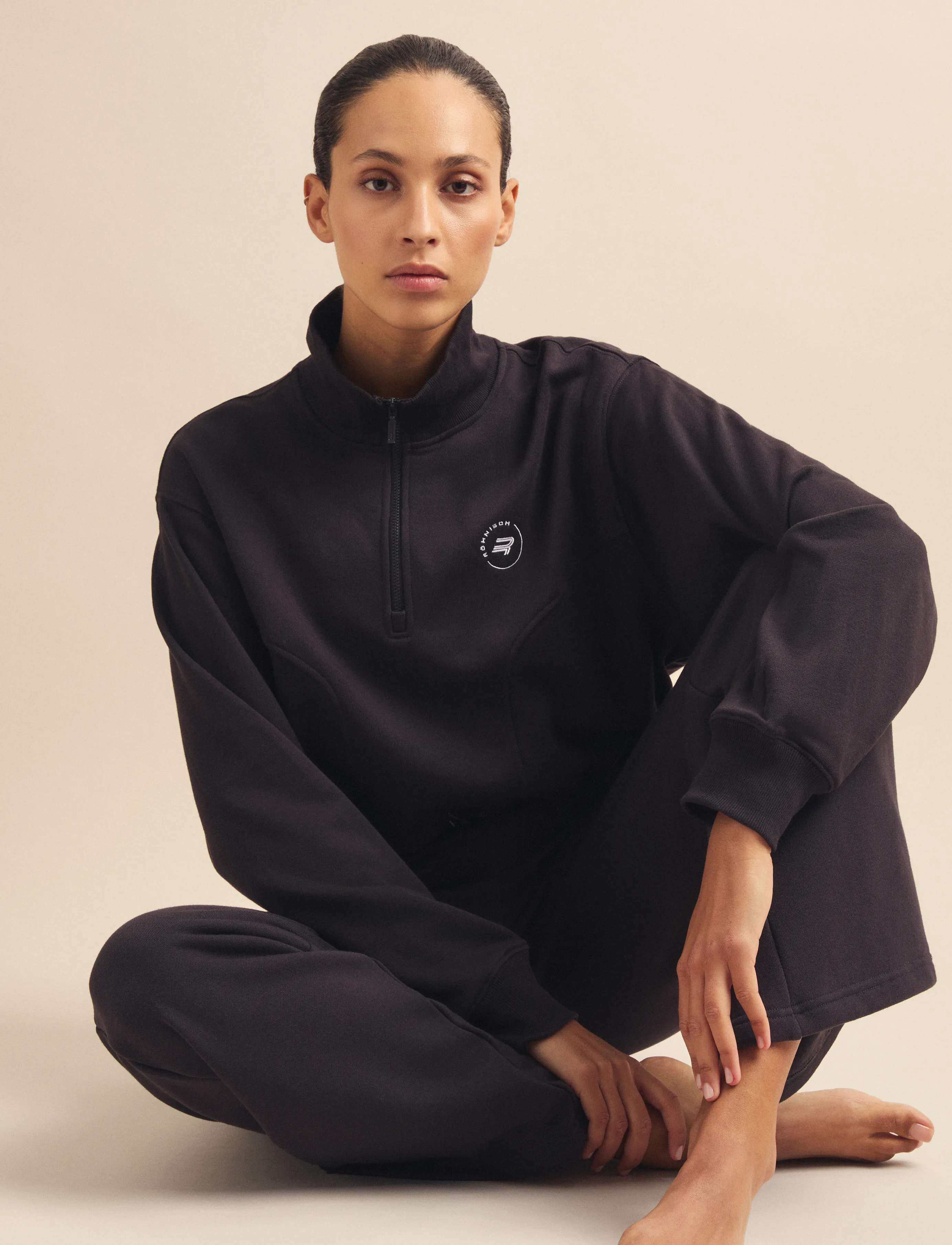 Women's Soft Sweat Half Zip 4