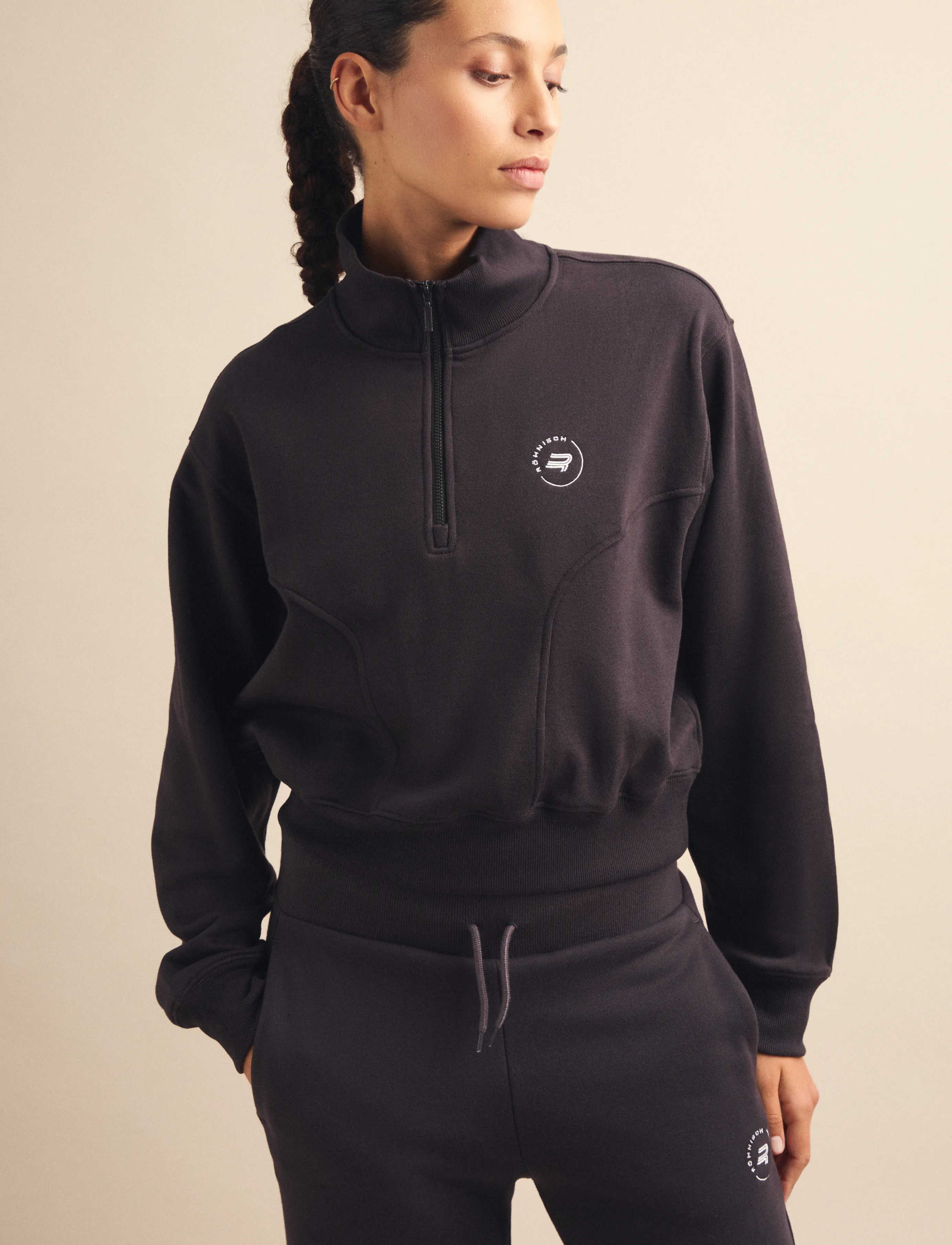 Women's Soft Sweat Half Zip 6