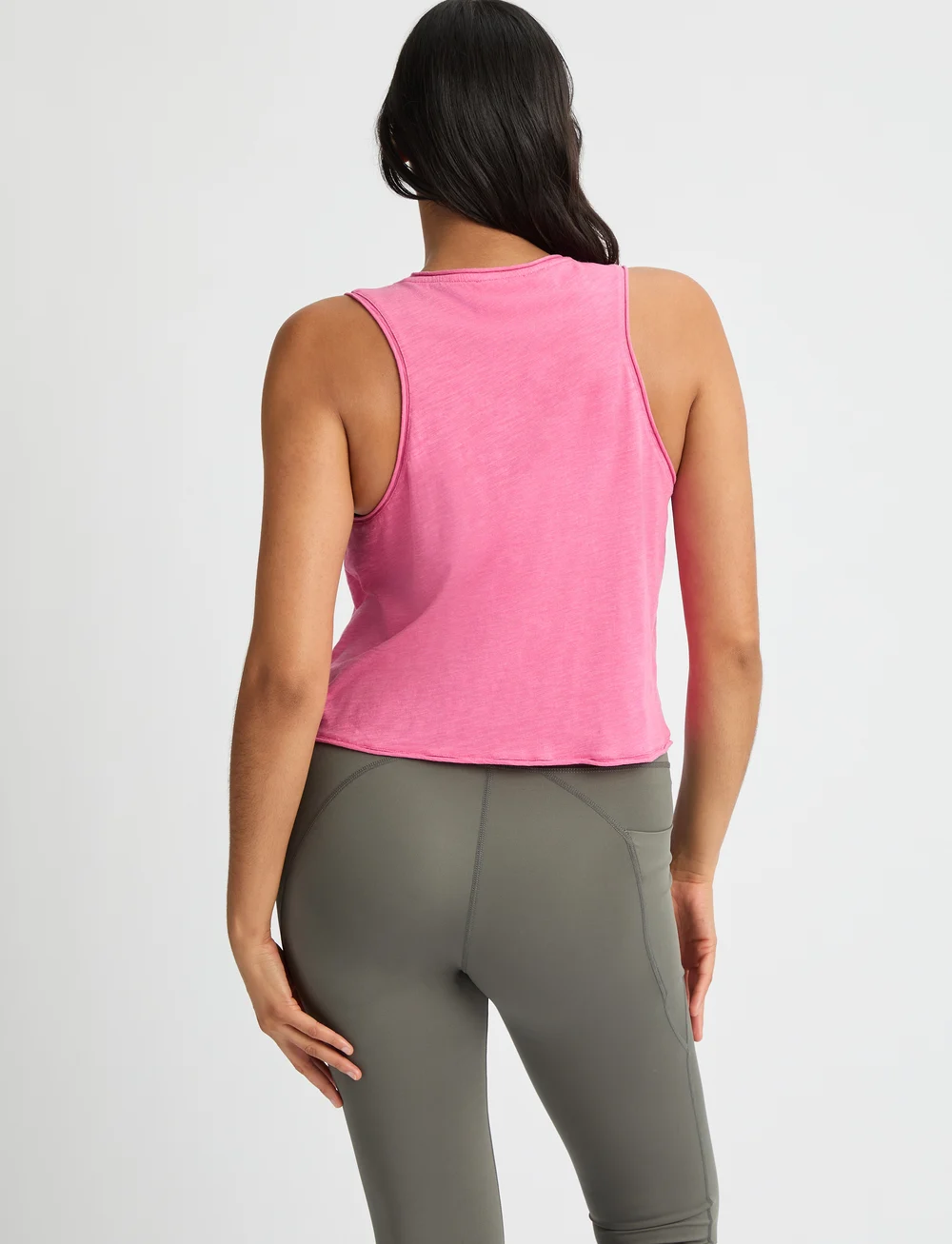 Röhnisch - Slub Cropped Tank - crop tops - carmine rose - 2