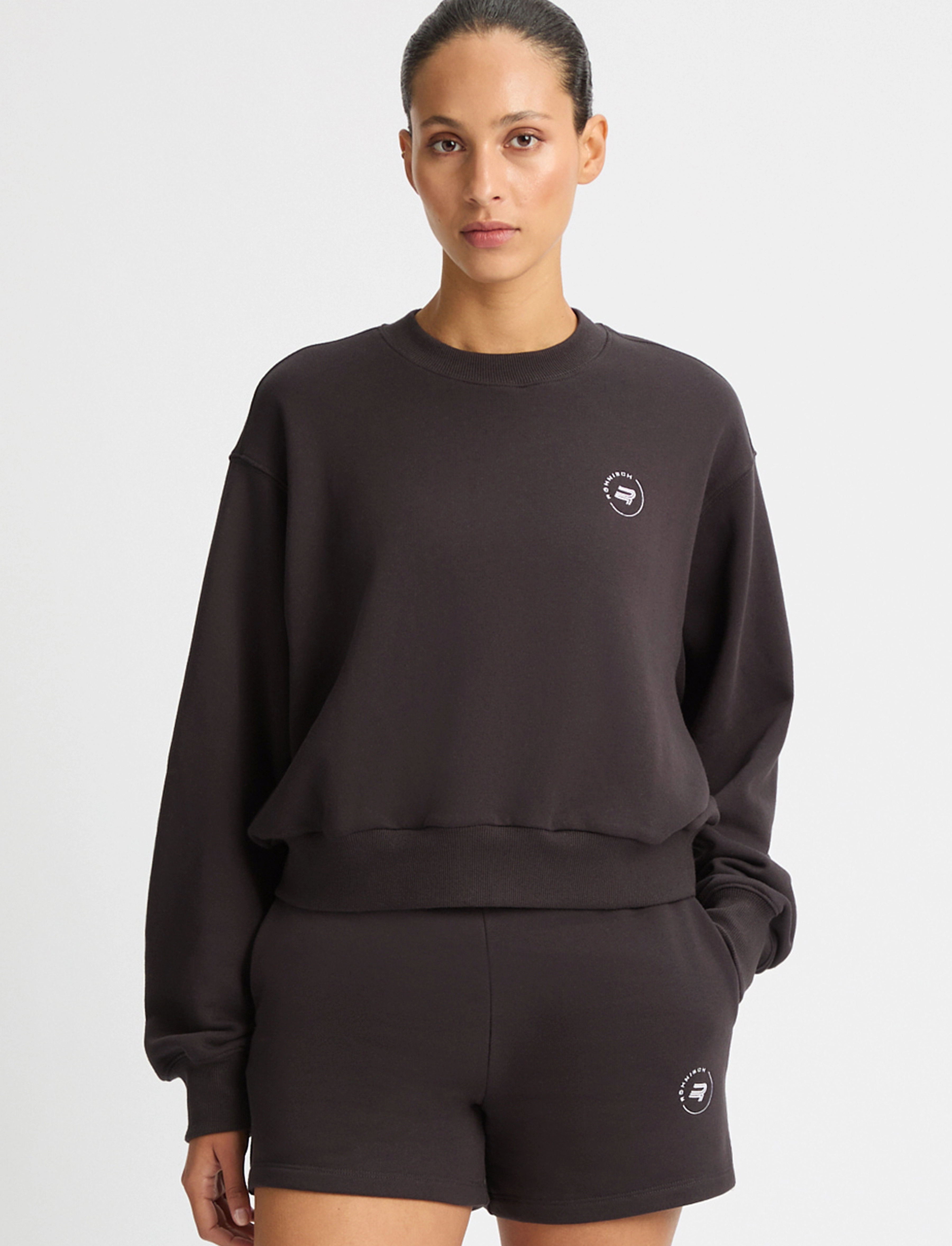 Röhnisch Soft Sweatshirt, Kvinder, Kort Sweatshirt, Sort, Str: M