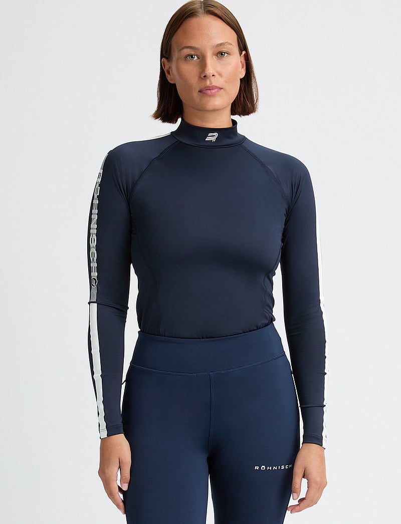 Röhnisch - Ultra Viola UV LS Top - långärmade tröjor - navy - 4