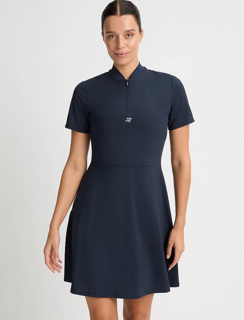 Röhnisch - Annie Shortsleeve Dress - klänningar & kjolar - navy - 0