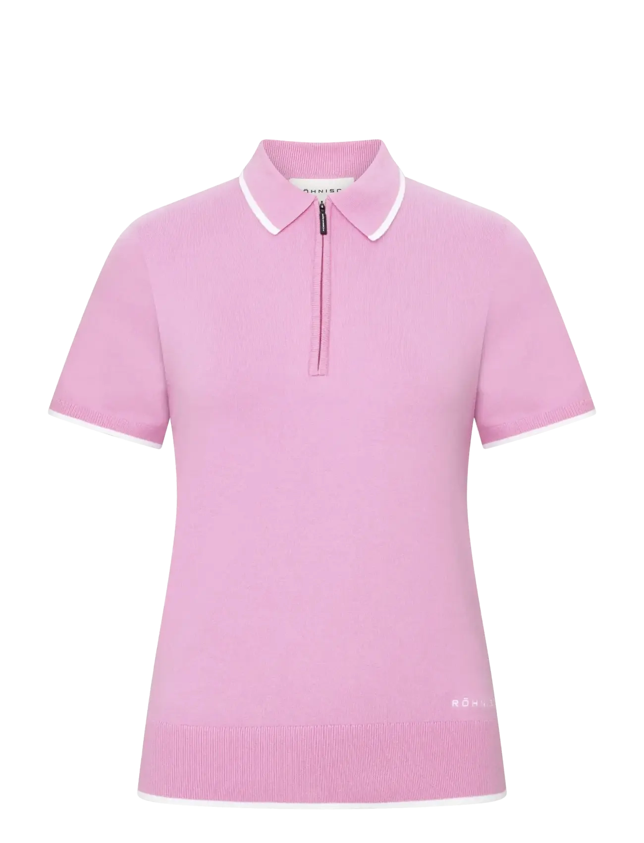 Röhnisch - Knitted Polo Top - fuchsia pink - 1