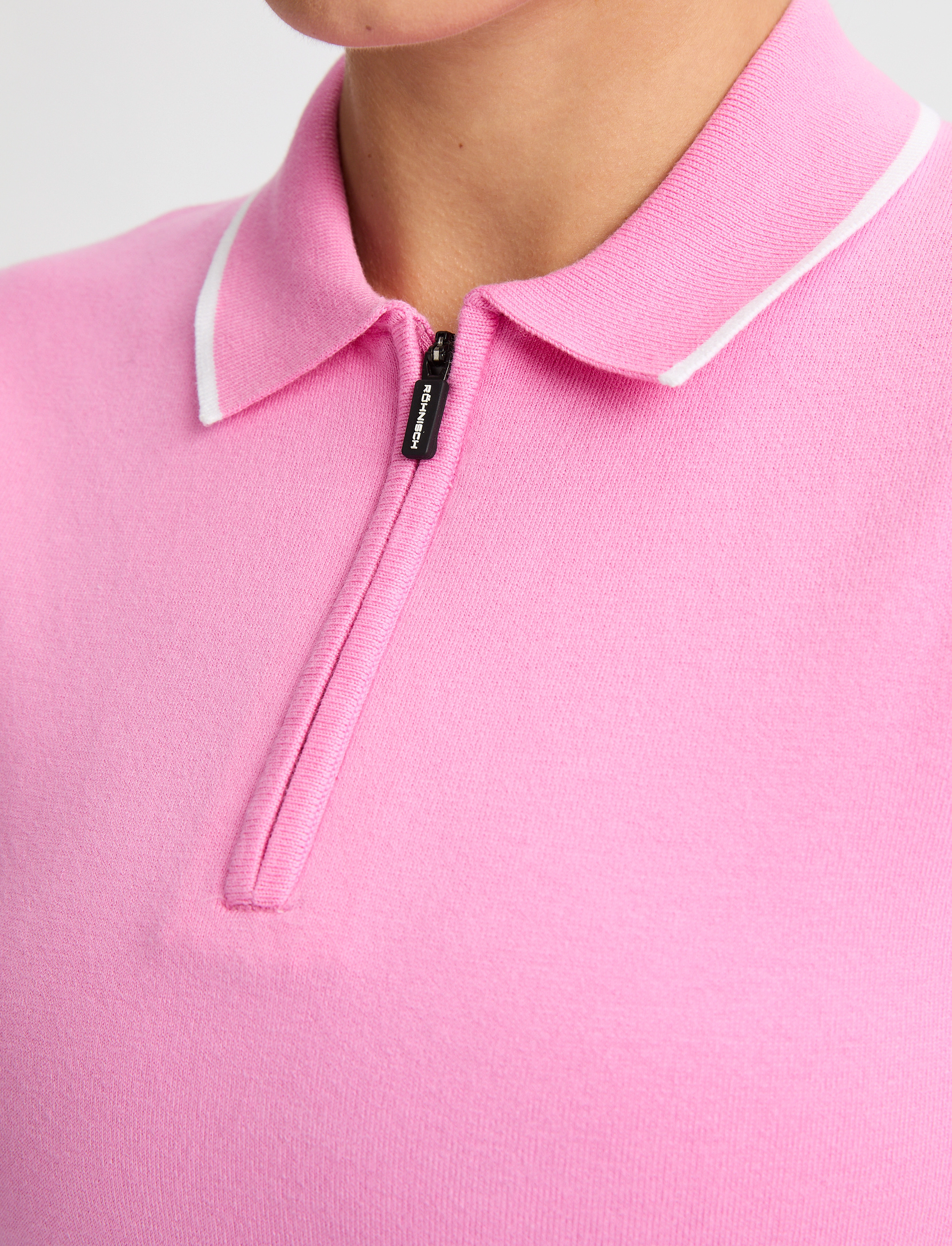 Röhnisch - Knitted Polo Top - fuchsia pink - 3
