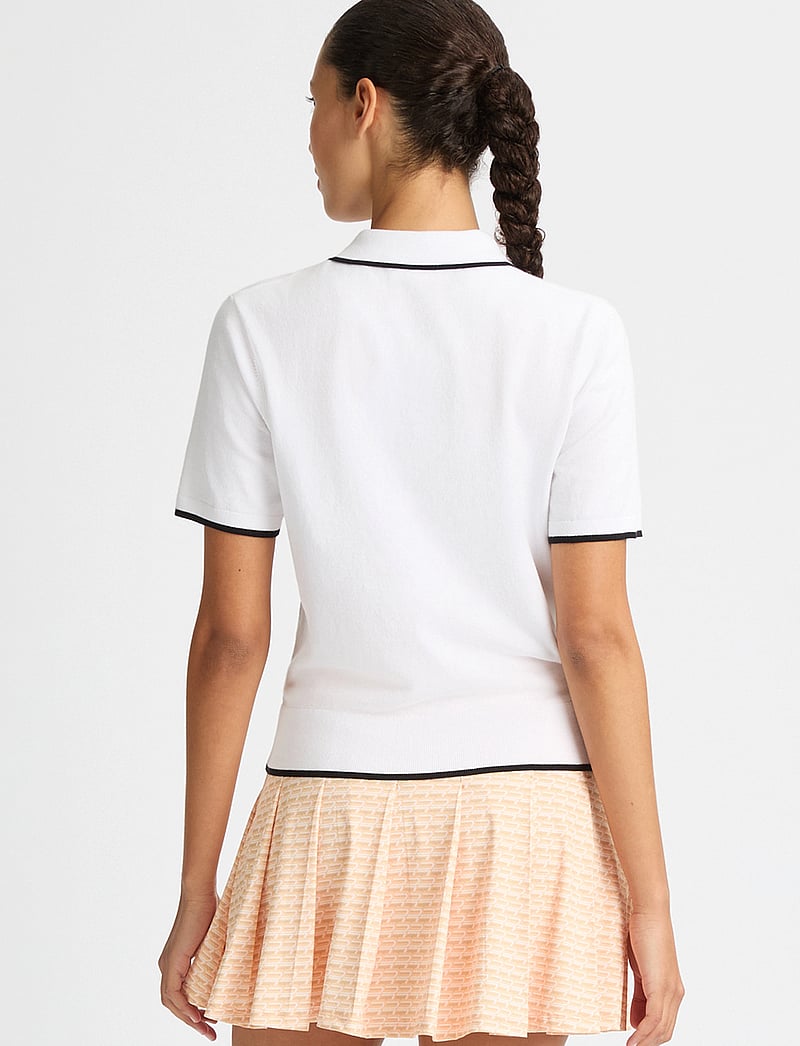 Röhnisch - Knitted Polo Top - palaidinės ir marškinėliai - white - 2