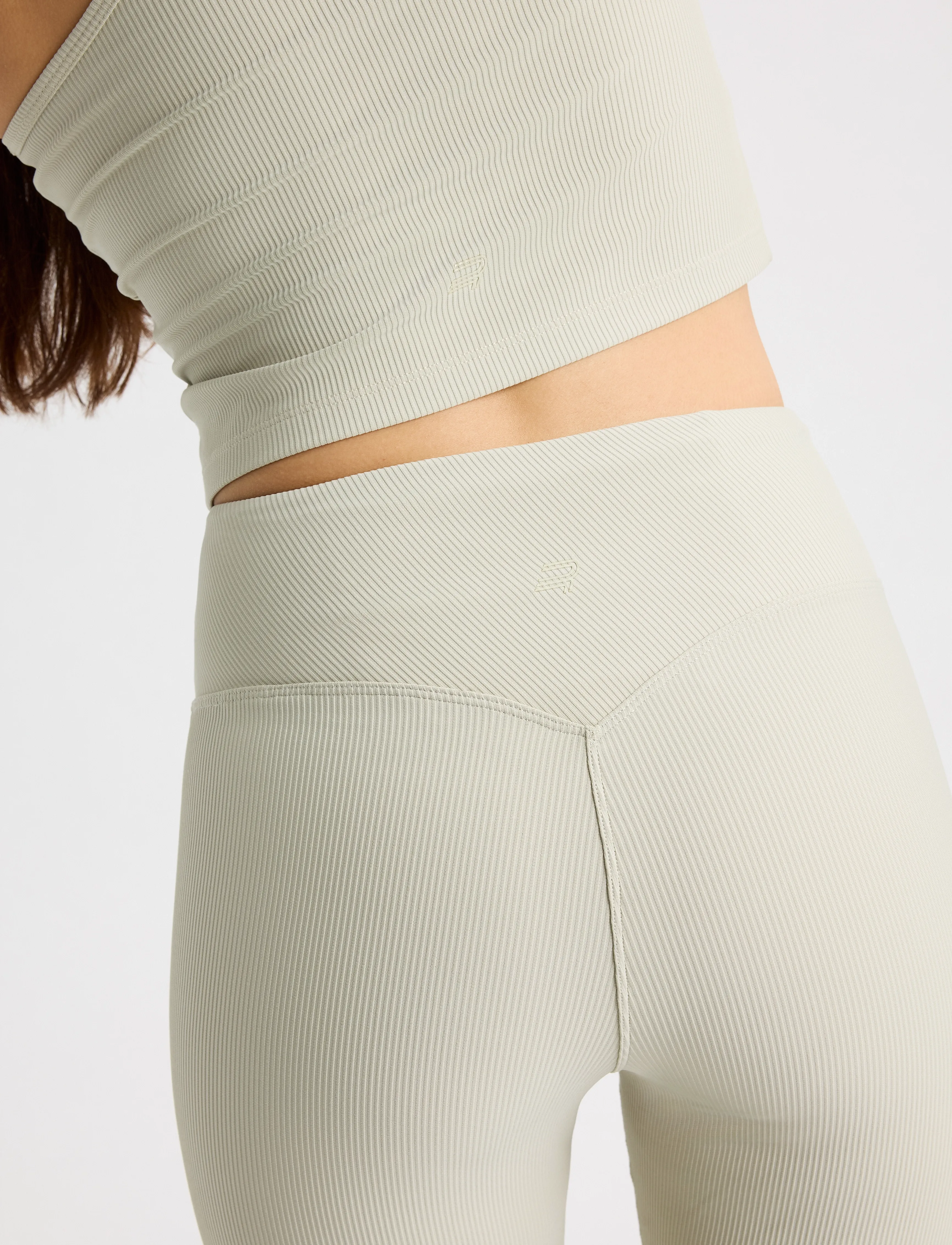 Röhnisch - Ribbed R Flare HW Tight - fuld længde - agate gray - 2