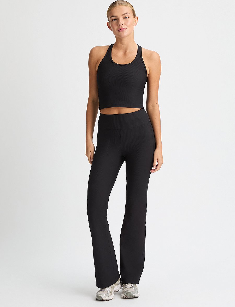 Röhnisch - Ribbed R Flare HW Tight - visas ilgis - black - 3