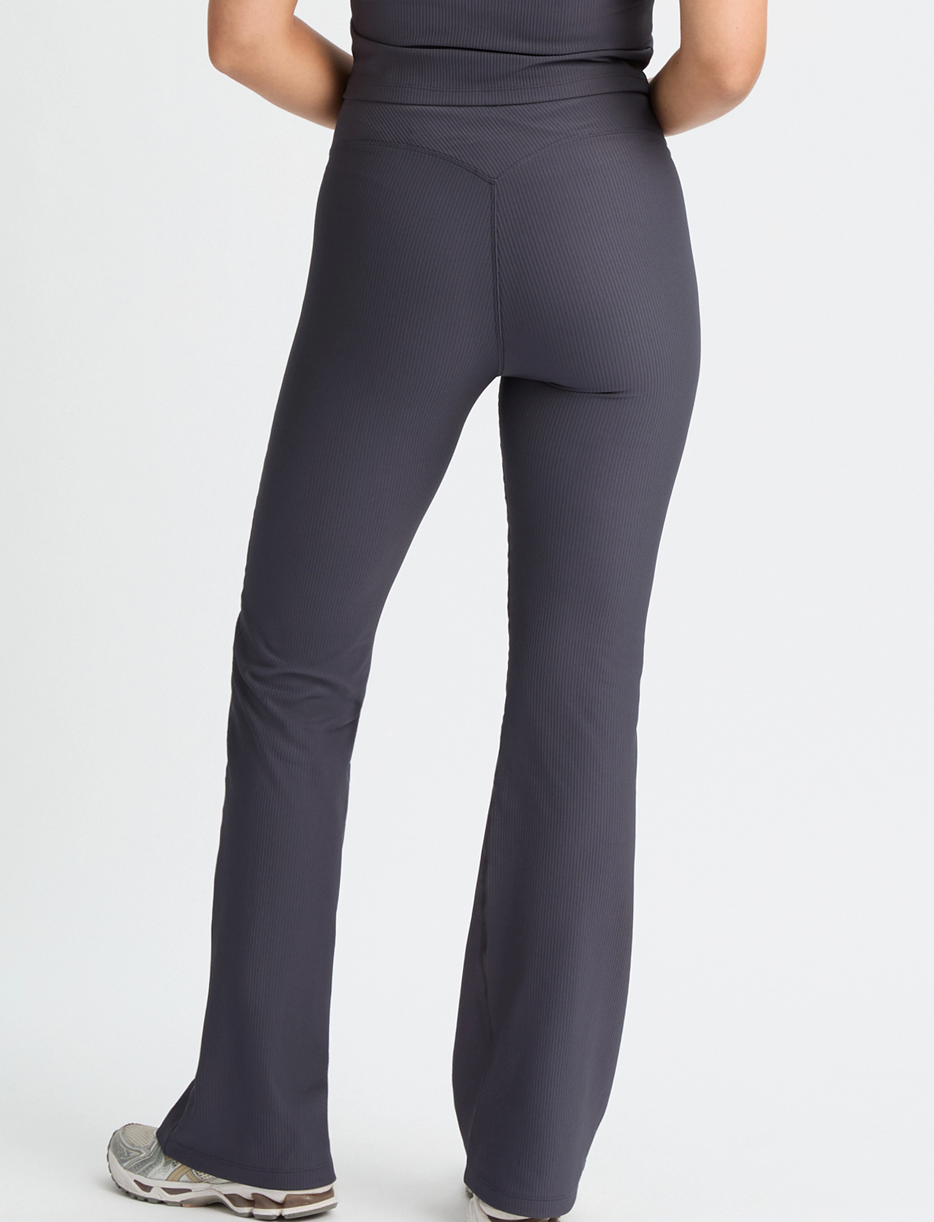 Röhnisch - Ribbed R Flare HW Tight - volle länge - dk grey plum - 3