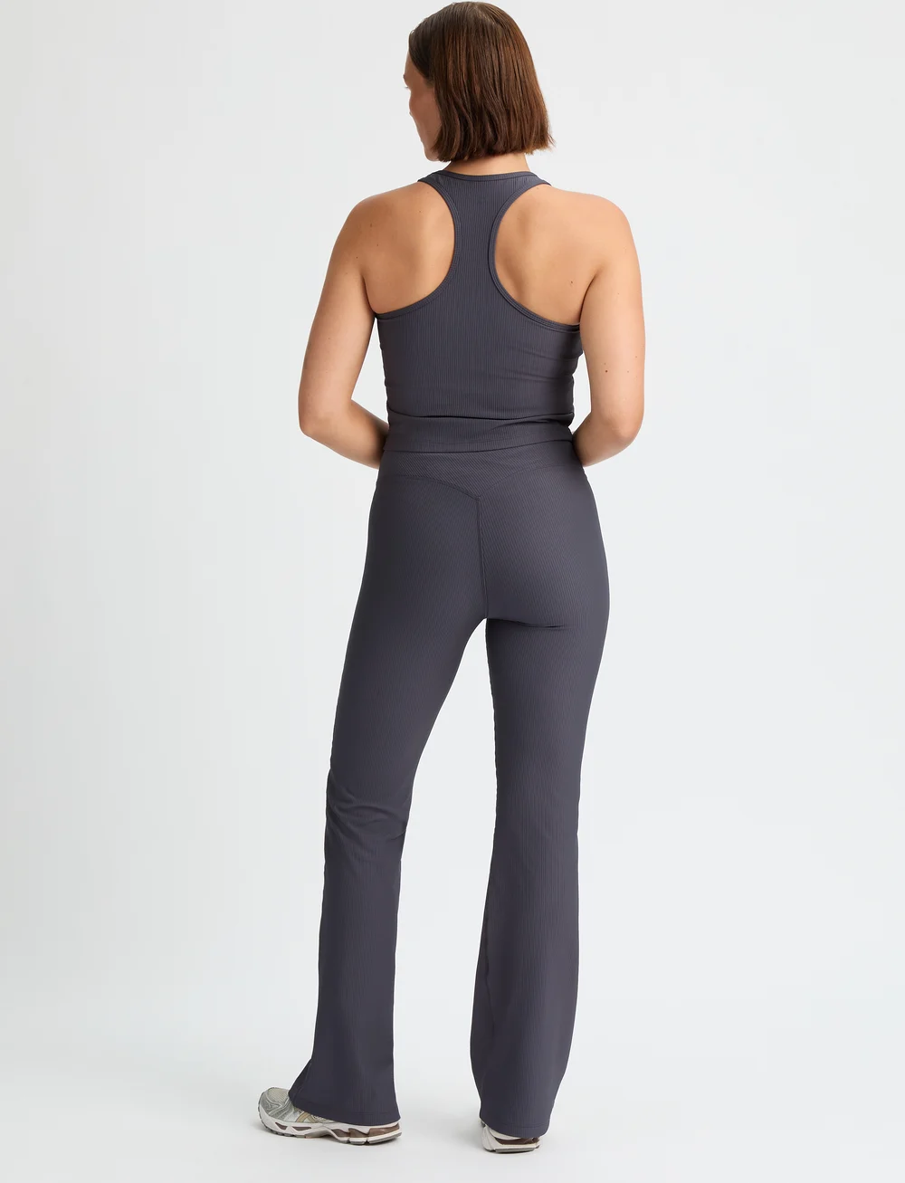 Röhnisch - Ribbed R Flare HW Tight - treningsbukser - dk grey plum - 5