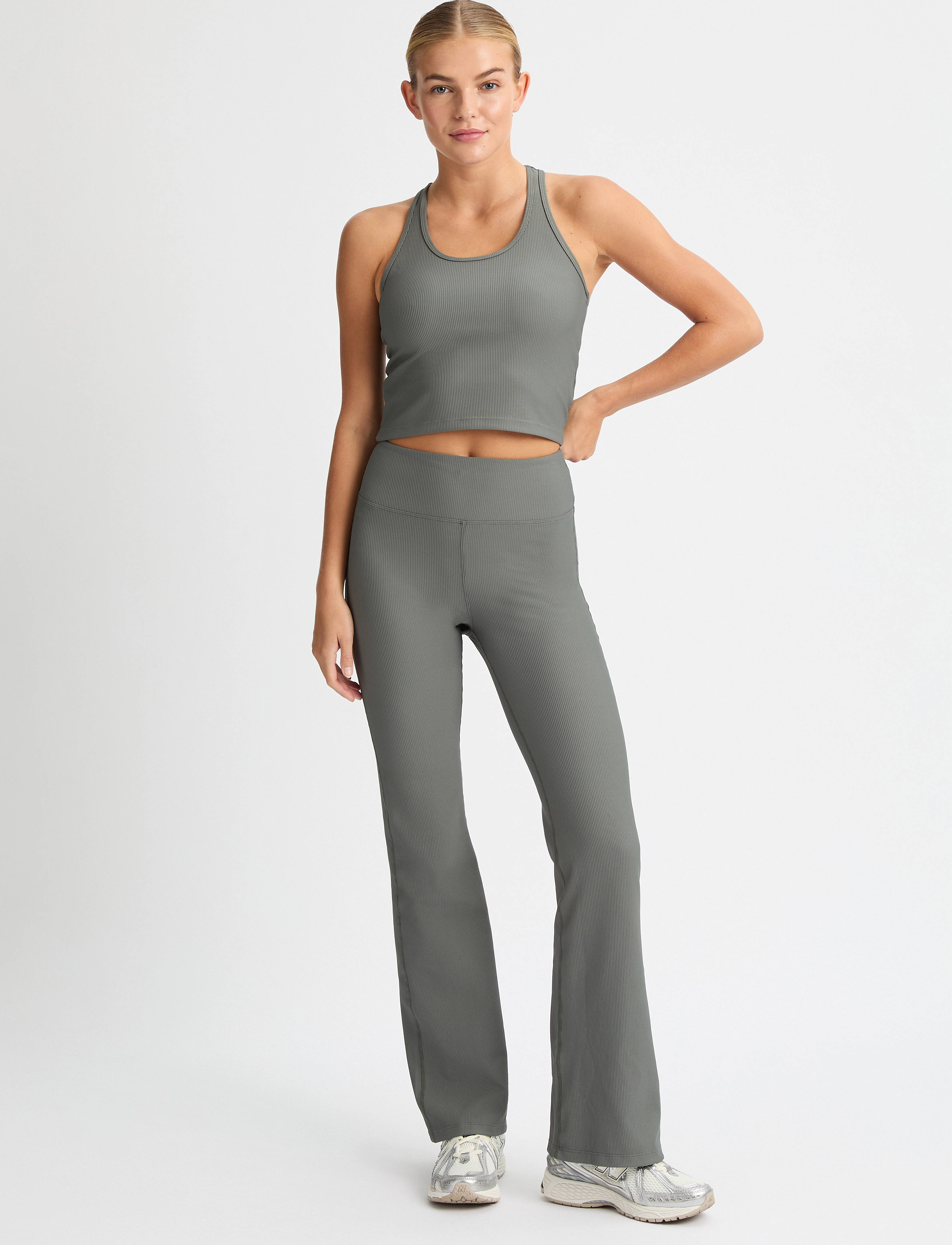 Röhnisch - Ribbed R Flare HW Tight - collants d'entraînement - gunmetal - 3