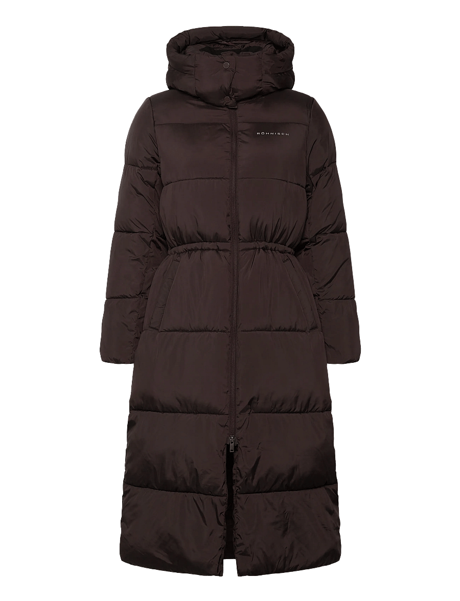 Röhnisch - Pebble Hood Coat - sulejoped ja voodriga joped - dark brown - 1