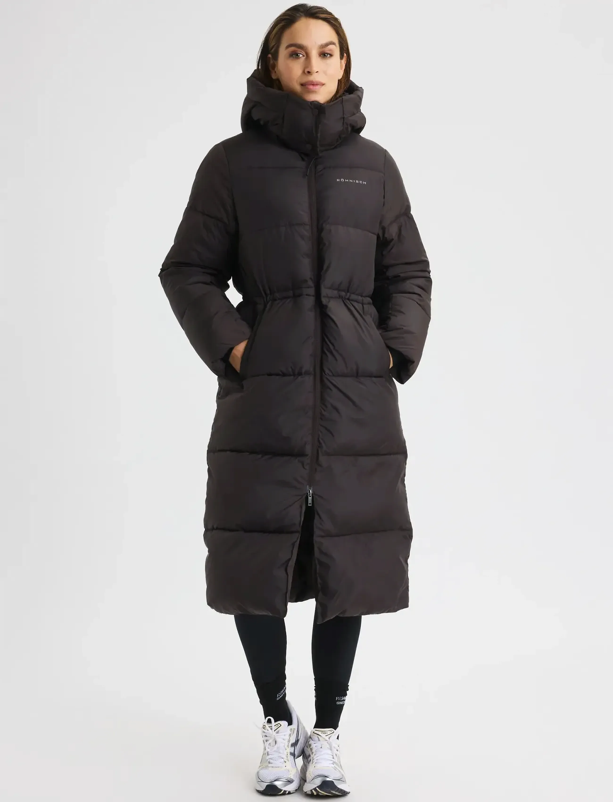 Röhnisch - Pebble Hood Coat - daunenjacken - dark brown - 3