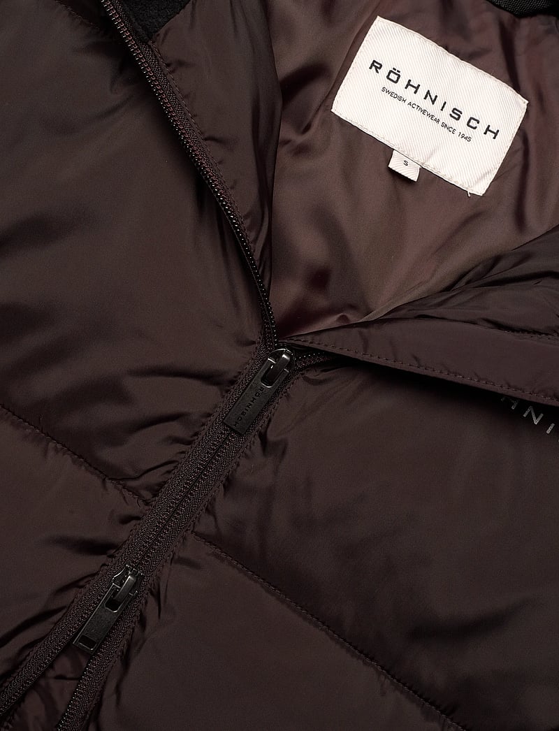 Röhnisch - Pebble Hood Coat - daunenjacken - dark brown - 4
