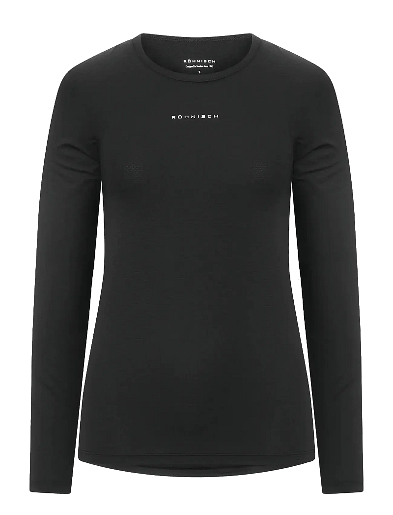 Röhnisch - Jacquard LS Top - pikkade varrukatega alussärgid - black - 1