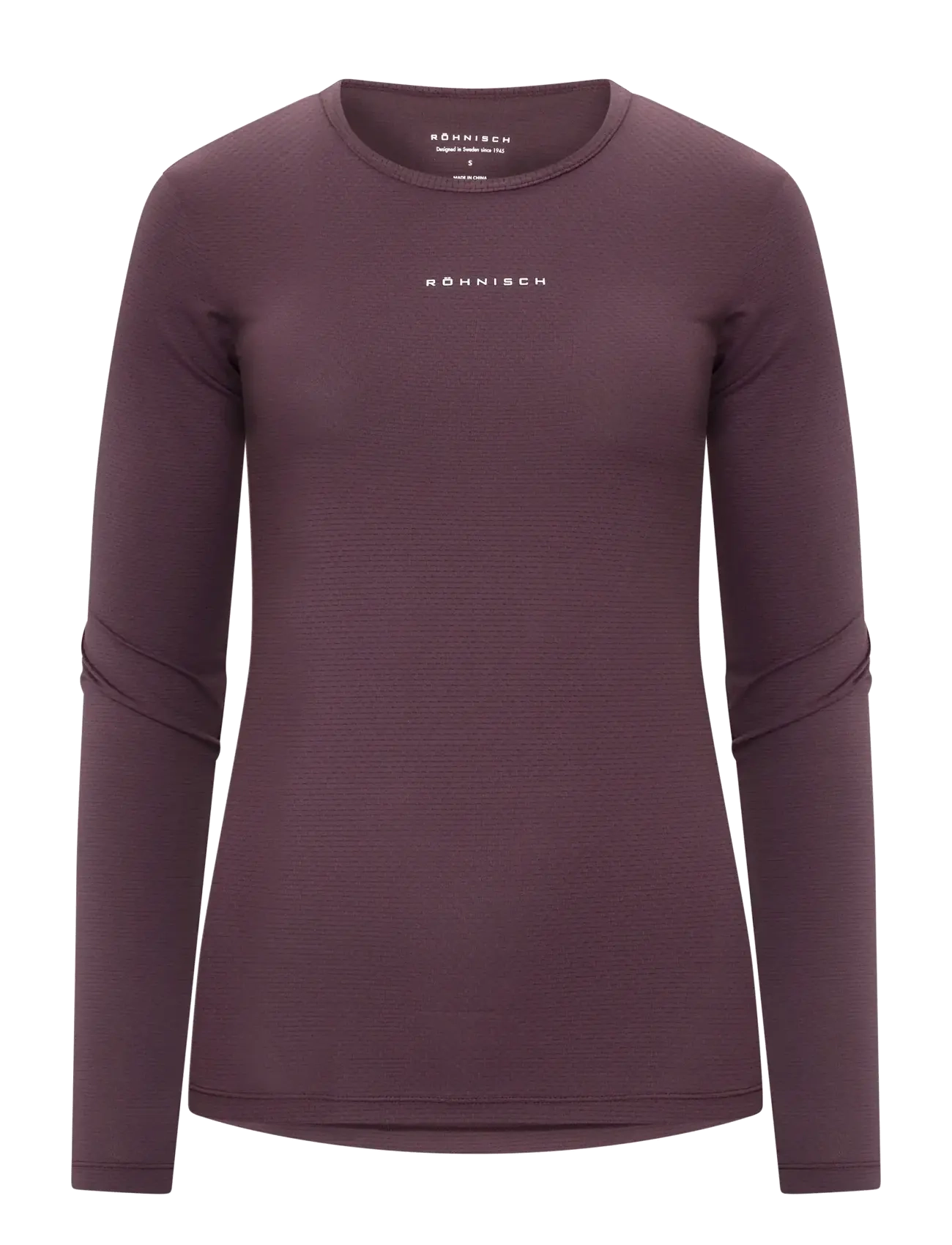 Röhnisch Jacquard Ls Top, L, Burgundy, Sports Overdele & T-shirts > Sport Long Sleeve Overdele, Dame