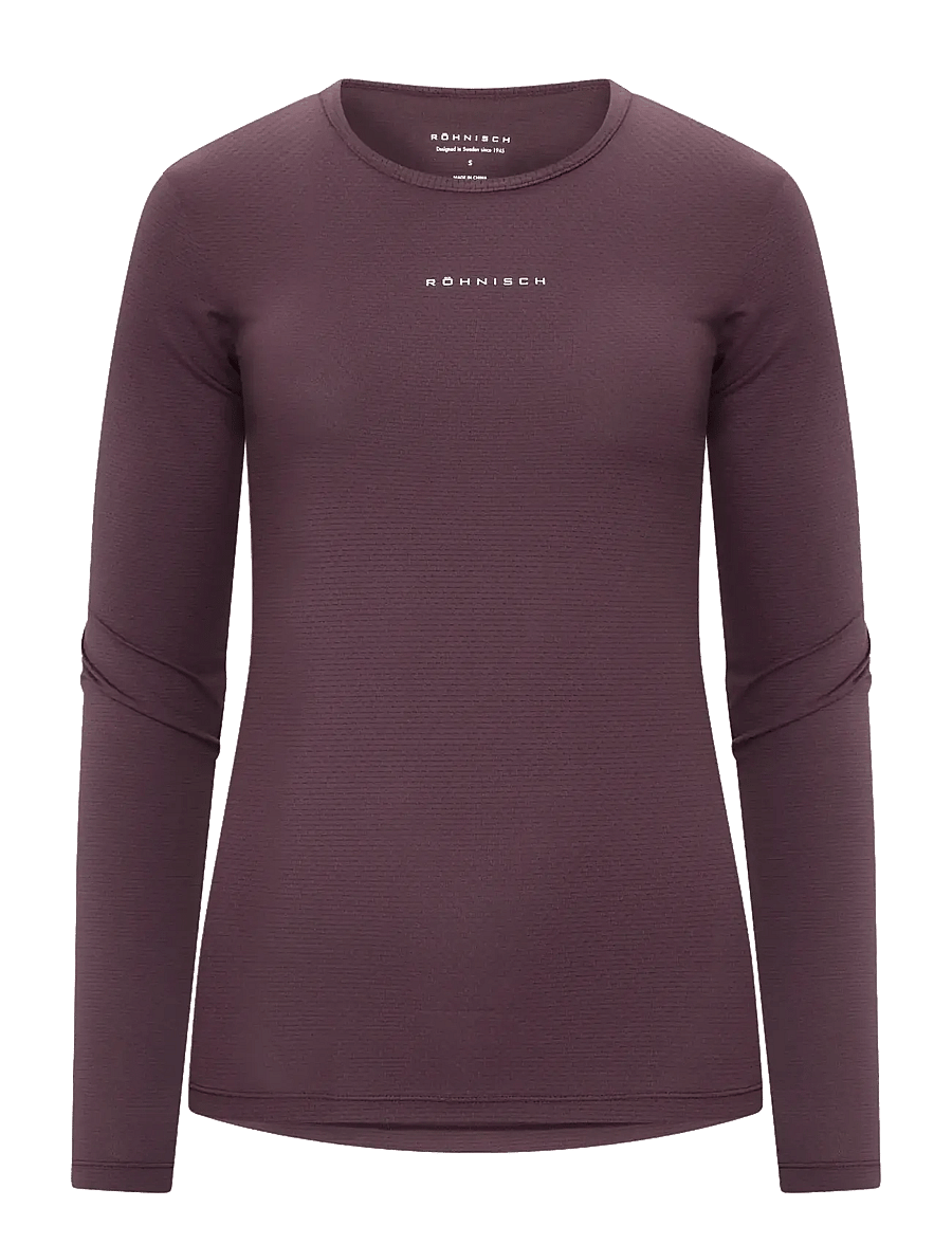 Röhnisch - Jacquard LS Top - långärmade tröjor - huckleberry - 0