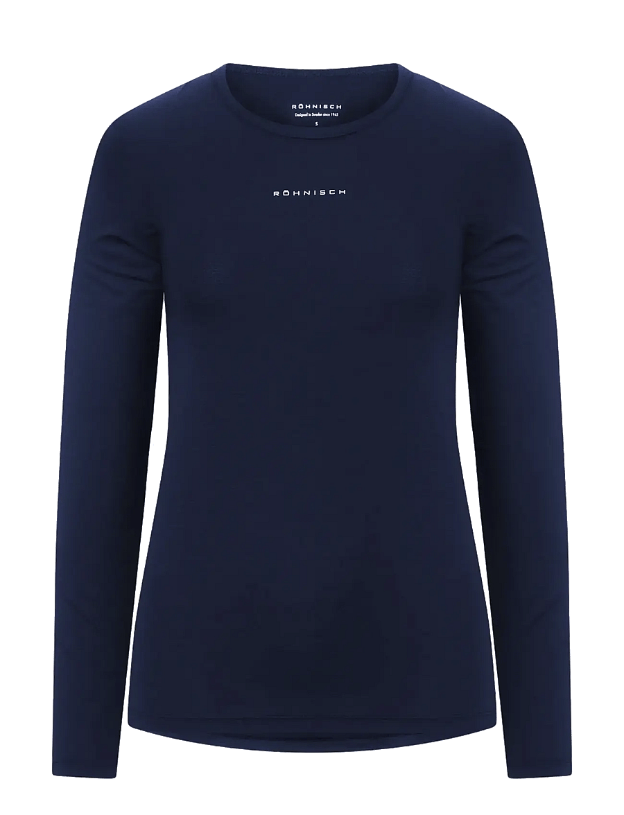 Röhnisch - Jacquard LS Top - långärmade tröjor - indigo - 1