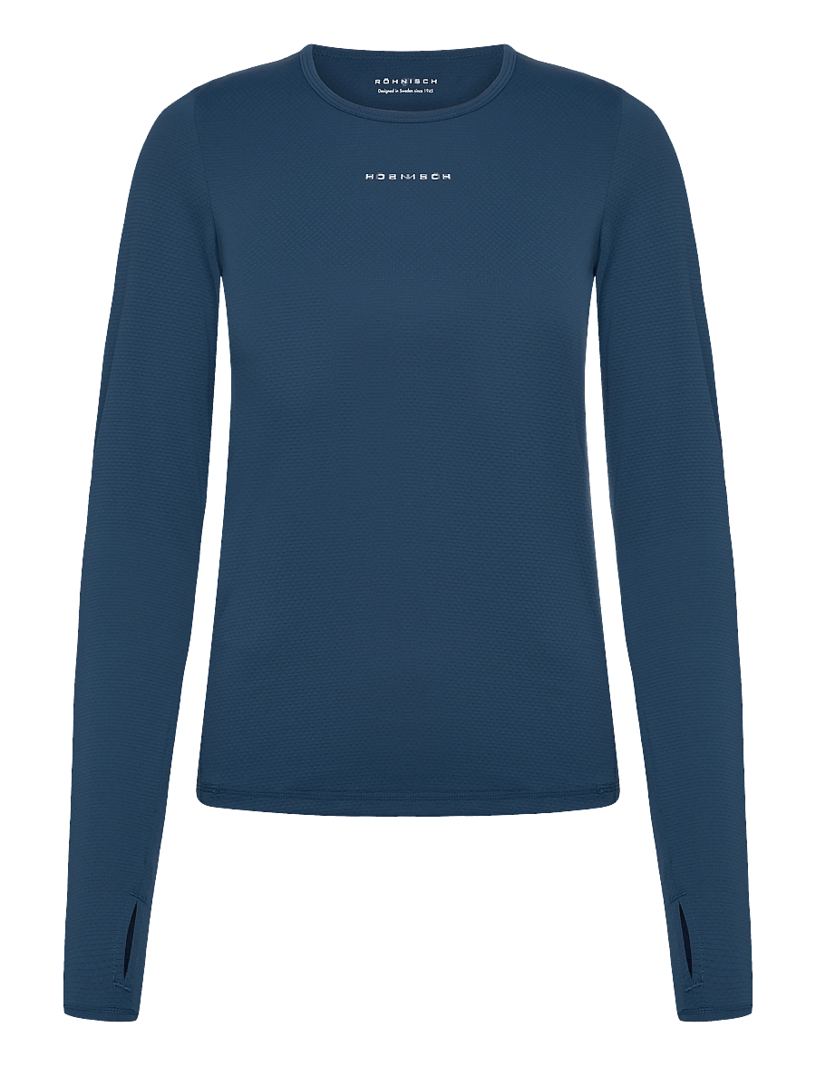 Röhnisch - Jacquard LS Top - pikkade varrukatega alussärgid - legion blue - 0