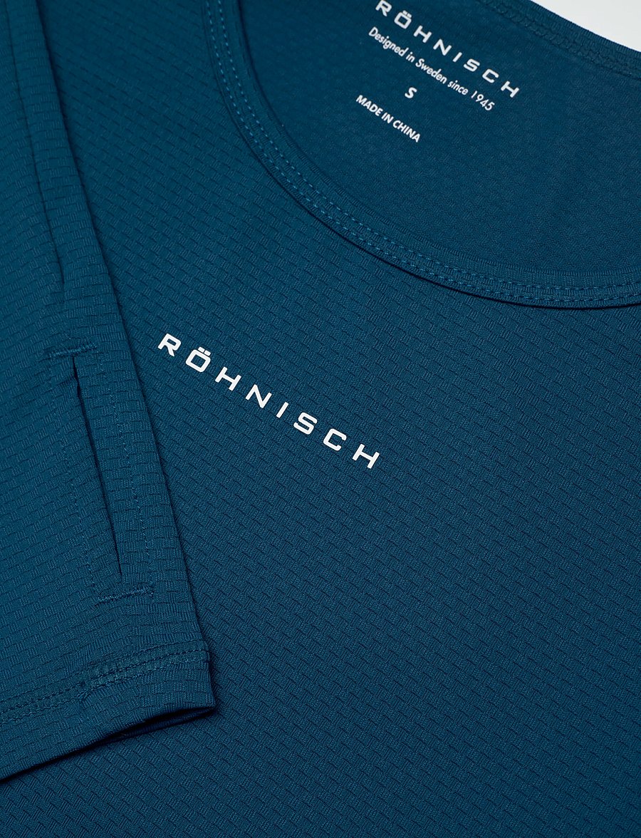 Röhnisch - Jacquard LS Top - pikkade varrukatega alussärgid - legion blue - 2