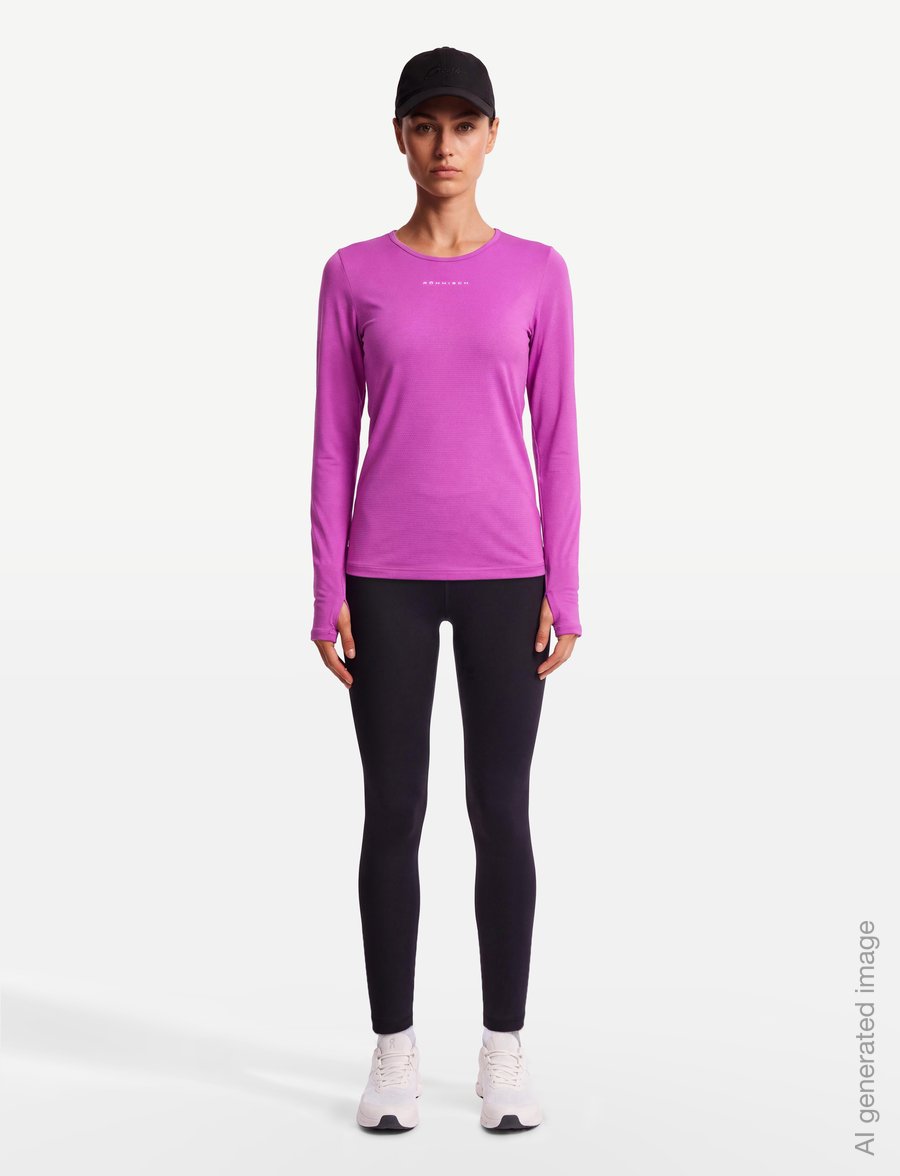 Röhnisch - Jacquard LS Top - langarmshirts - purple cactus flower - 0