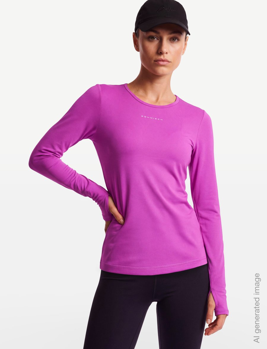 Röhnisch - Jacquard LS Top - langarmshirts - purple cactus flower - 3