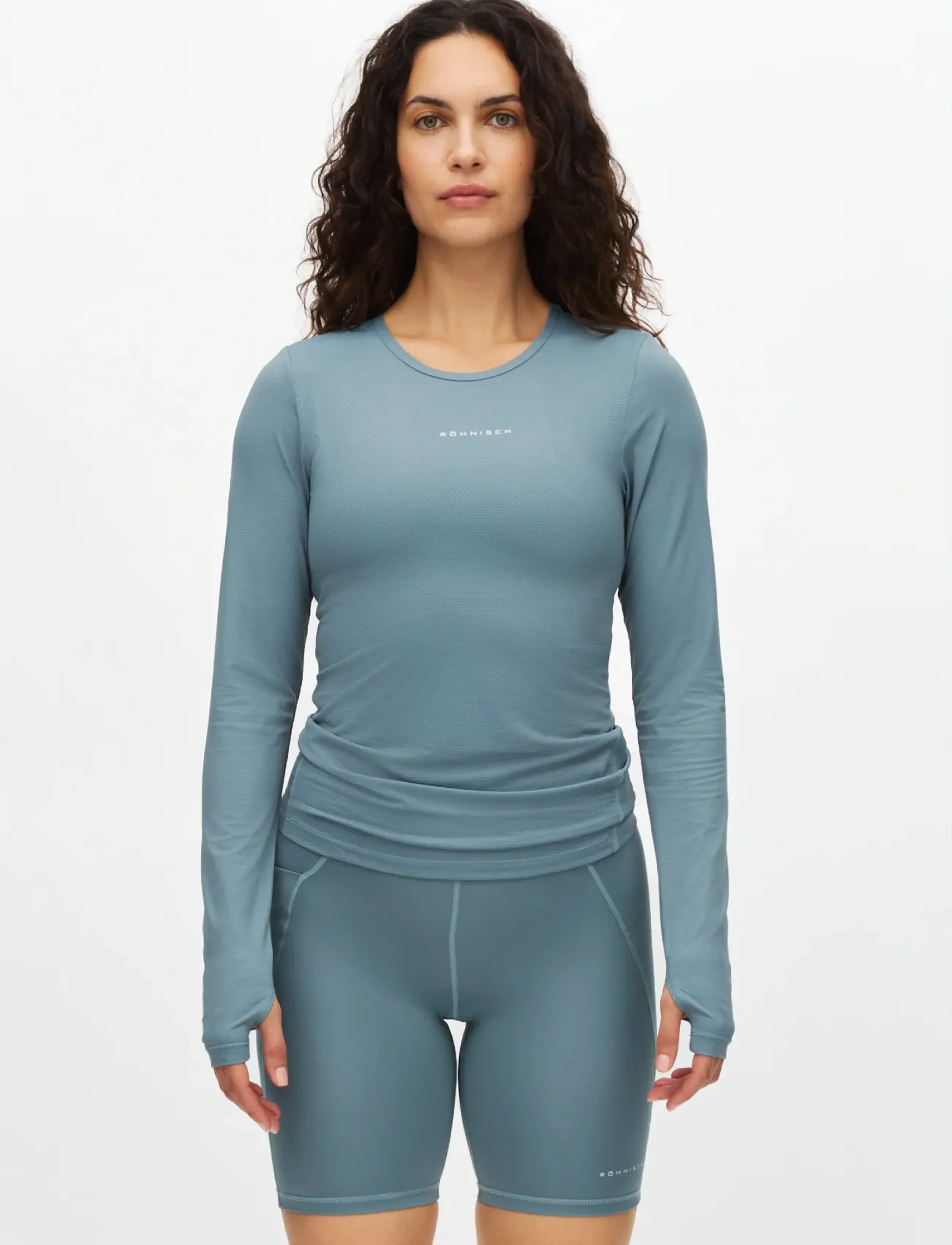Röhnisch Jacquard Ls Top, M, Blue, Sports Overdele & T-shirts > Sport Long Sleeve Overdele, Dame