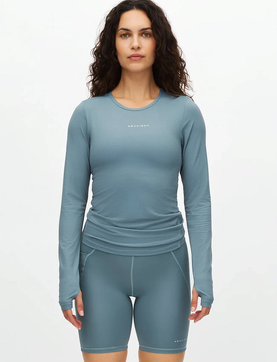 Röhnisch - Jacquard LS Top - langarmshirts - stormy sea - 0