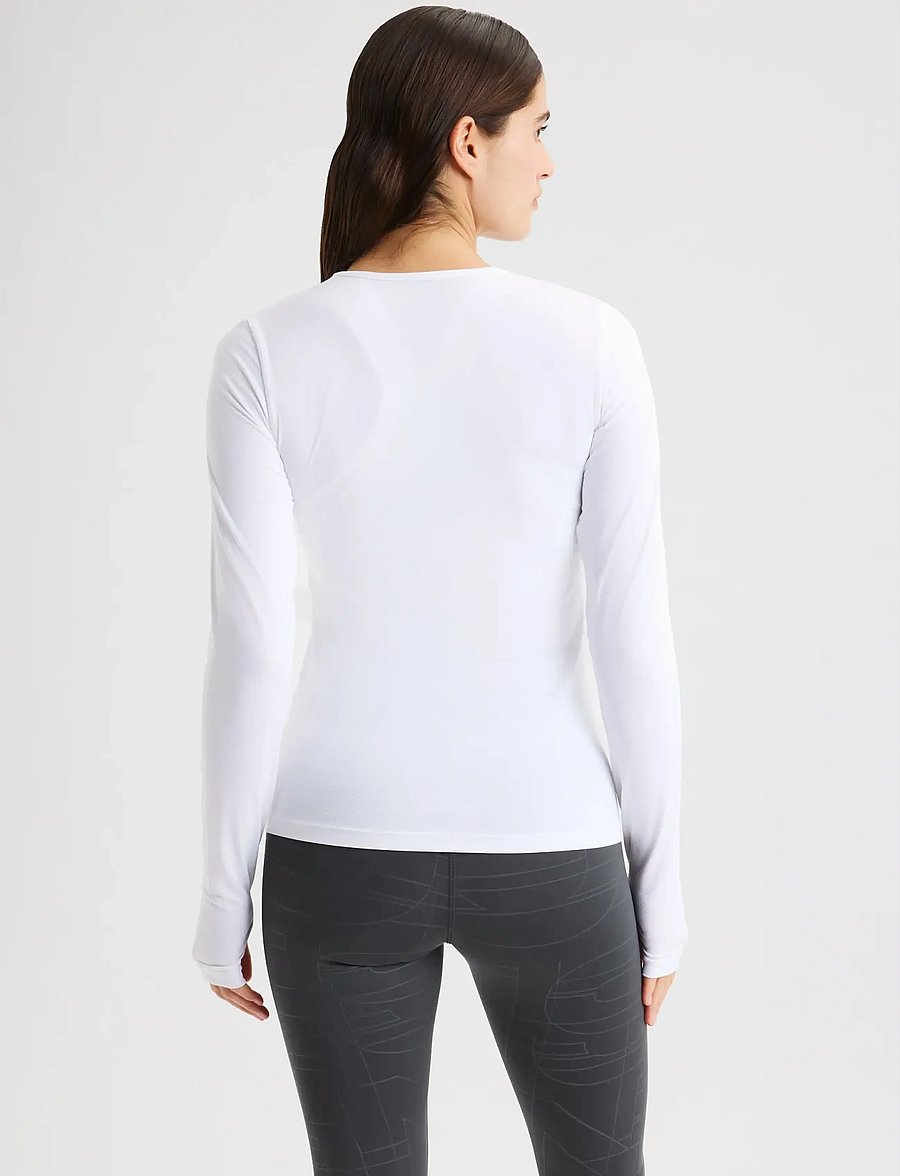 Röhnisch - Jacquard LS Top - långärmade tröjor - white - 3