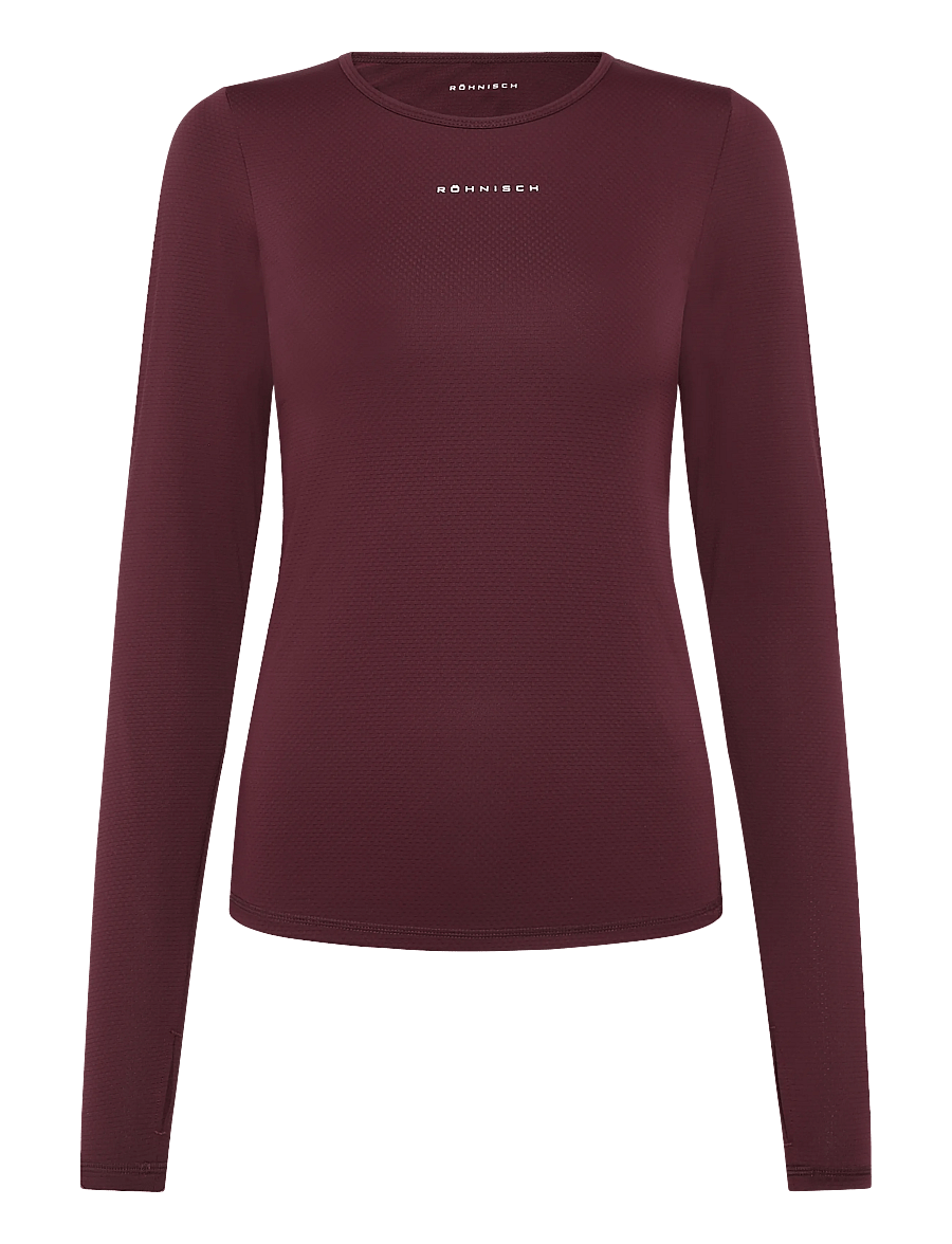 Röhnisch - Jacquard LS Top - långärmade tröjor - winetasting - 1
