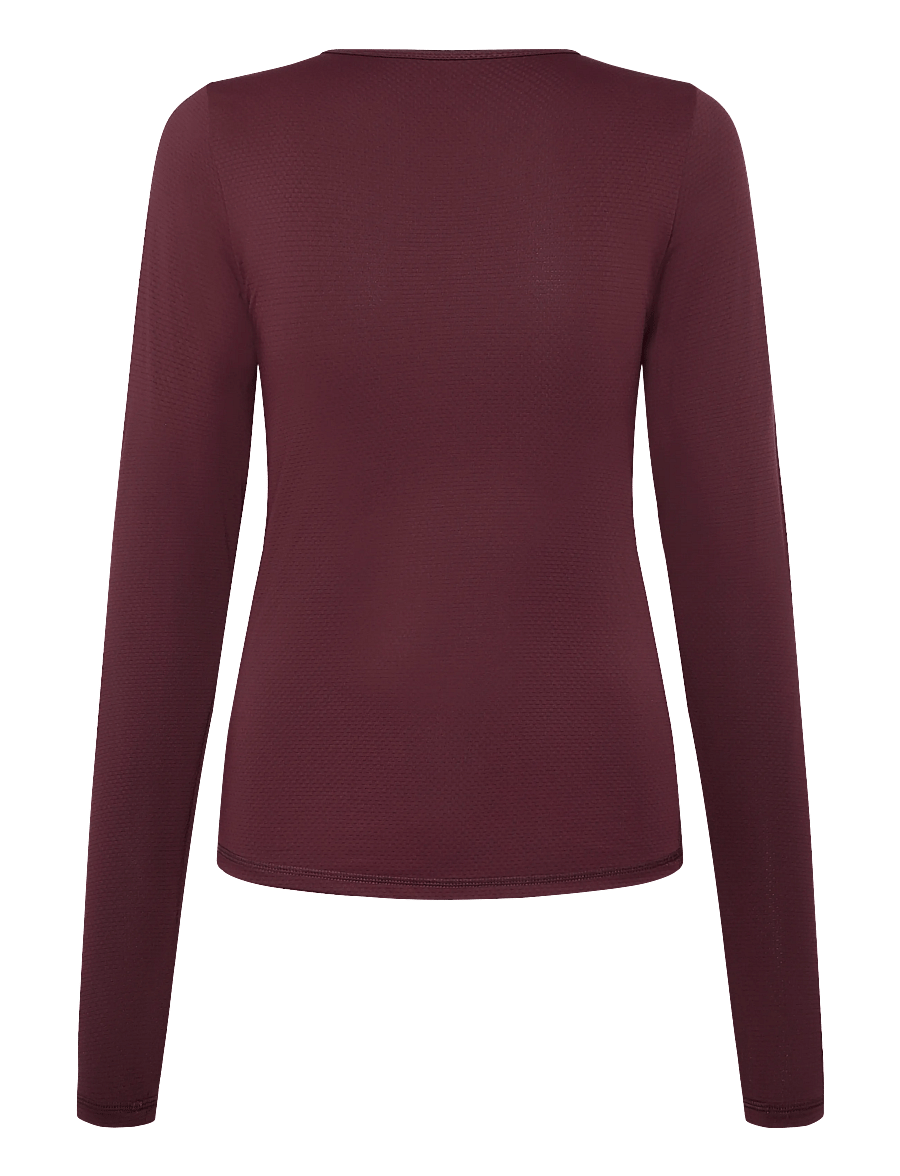 Röhnisch - Jacquard LS Top - långärmade tröjor - winetasting - 2