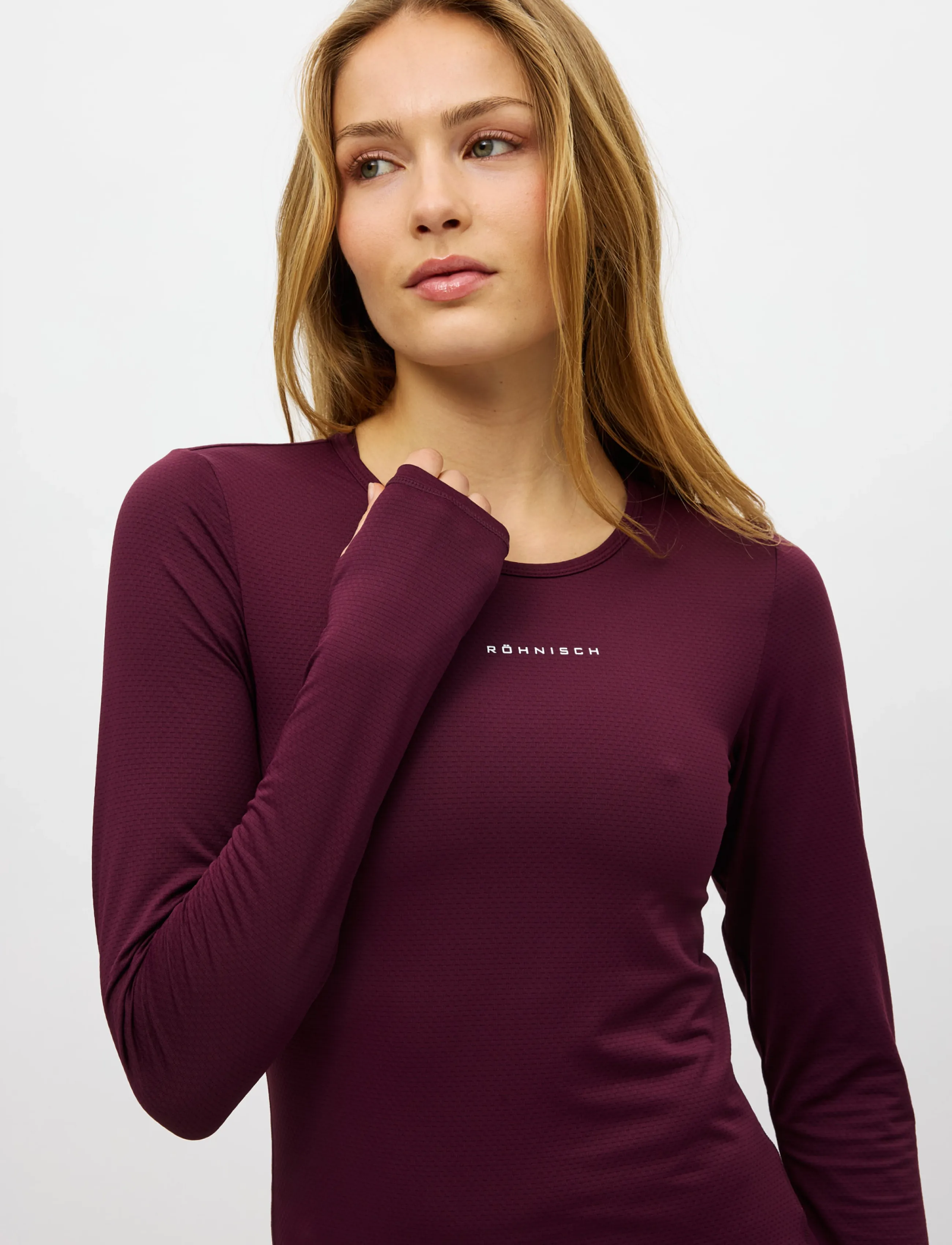 Röhnisch - Jacquard LS Top - långärmade tröjor - winetasting - 3