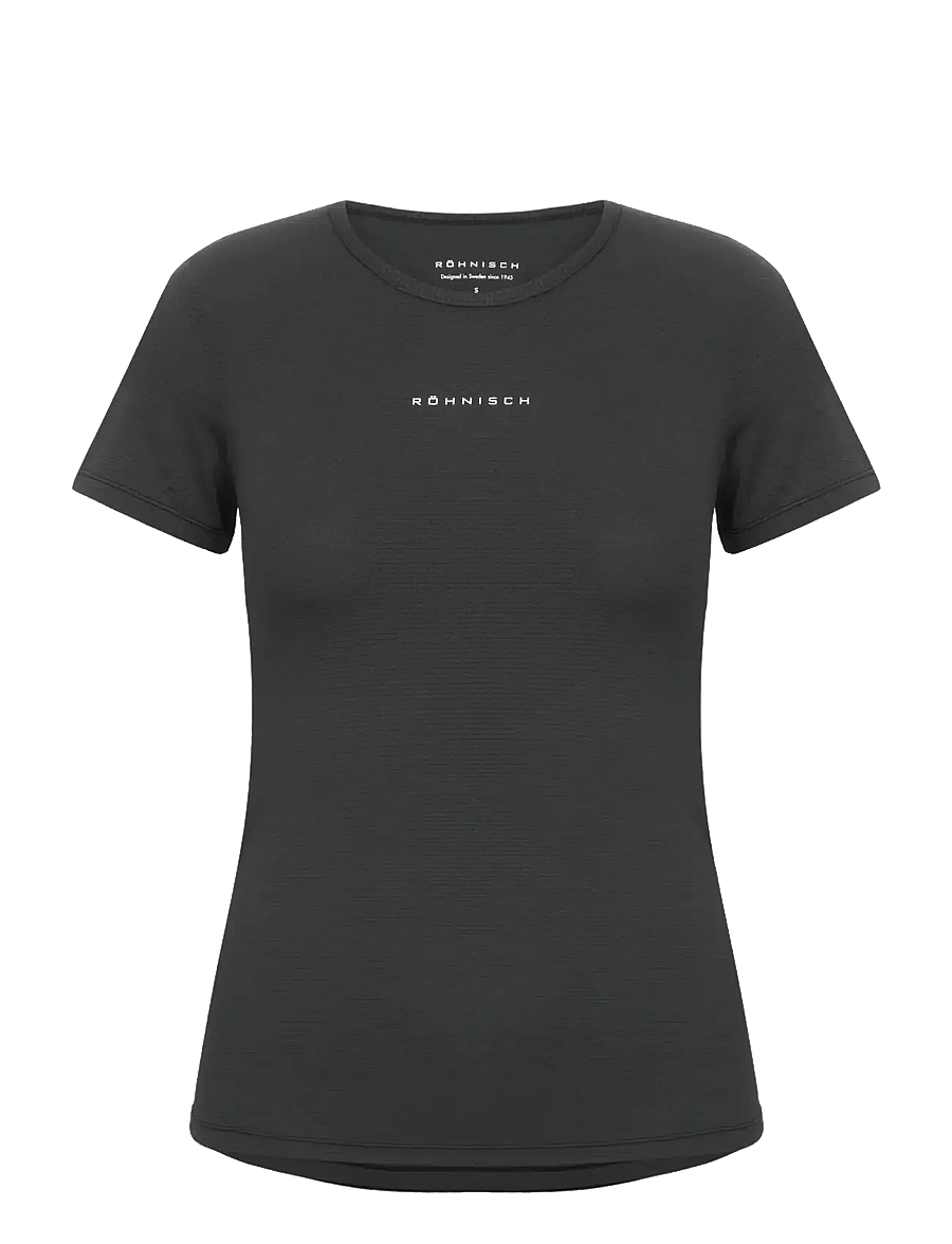 Röhnisch - Jacquard SS Top - t-shirts - black - 1