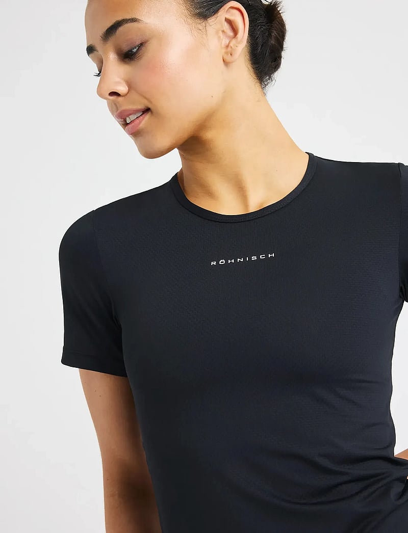 Röhnisch - Jacquard SS Top - t-särgid - black - 3