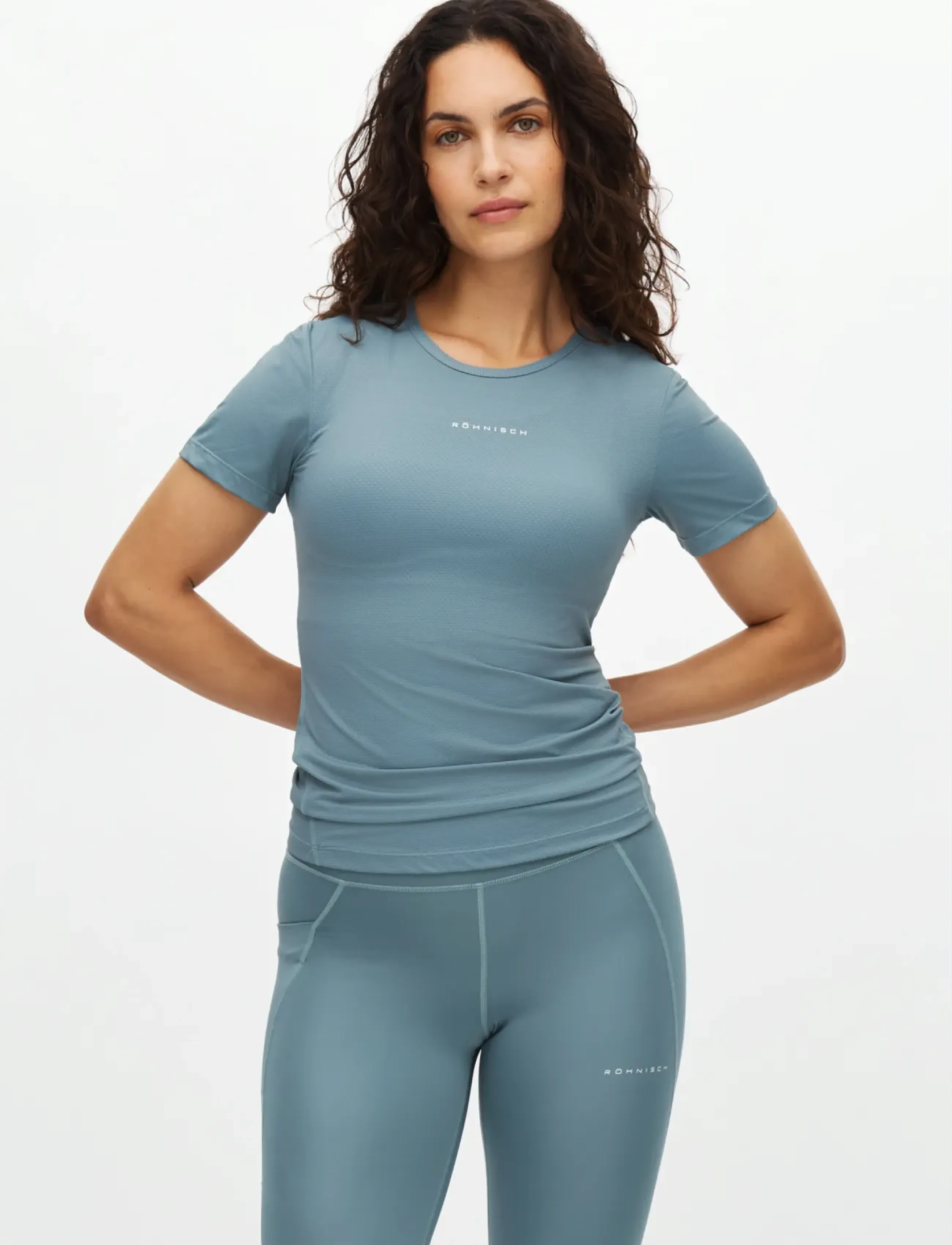 Röhnisch Jacquard Ss Top, S, Blue, Sports Overdele & T-shirts > Sport T-shirts, Dame