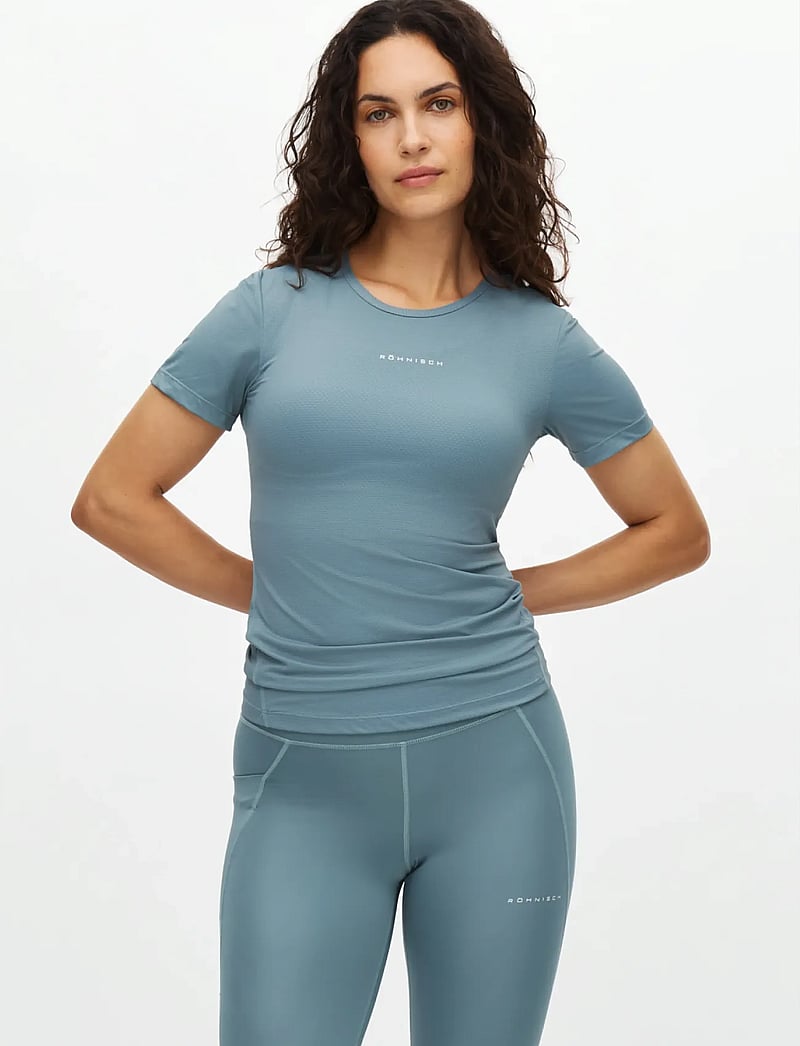 Röhnisch - Jacquard SS Top - t-shirts - stormy sea - 0