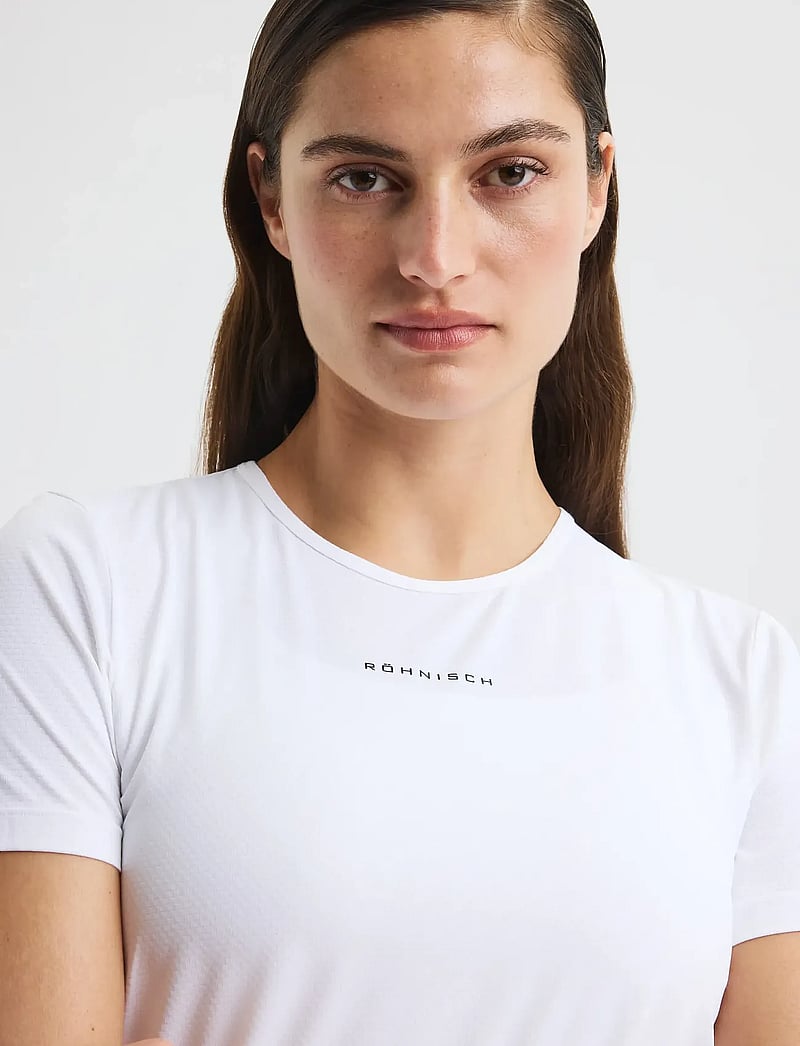 Röhnisch - Jacquard SS Top - t-shirts - white - 3