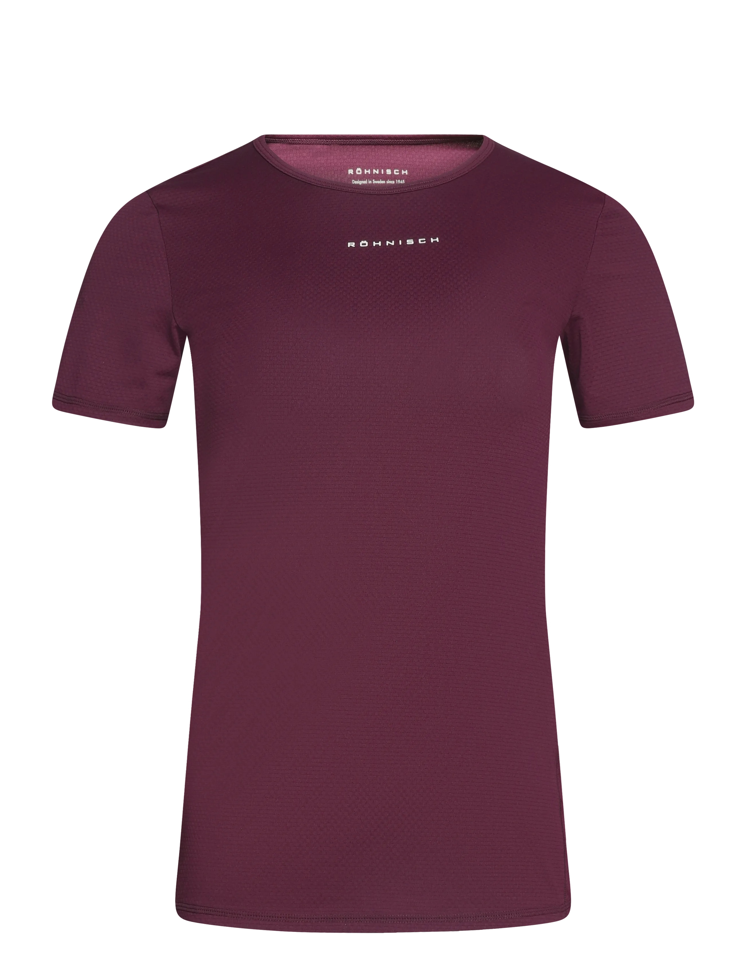 Röhnisch Jacquard SS Top - Kläder - WINETASTING / burgundy
