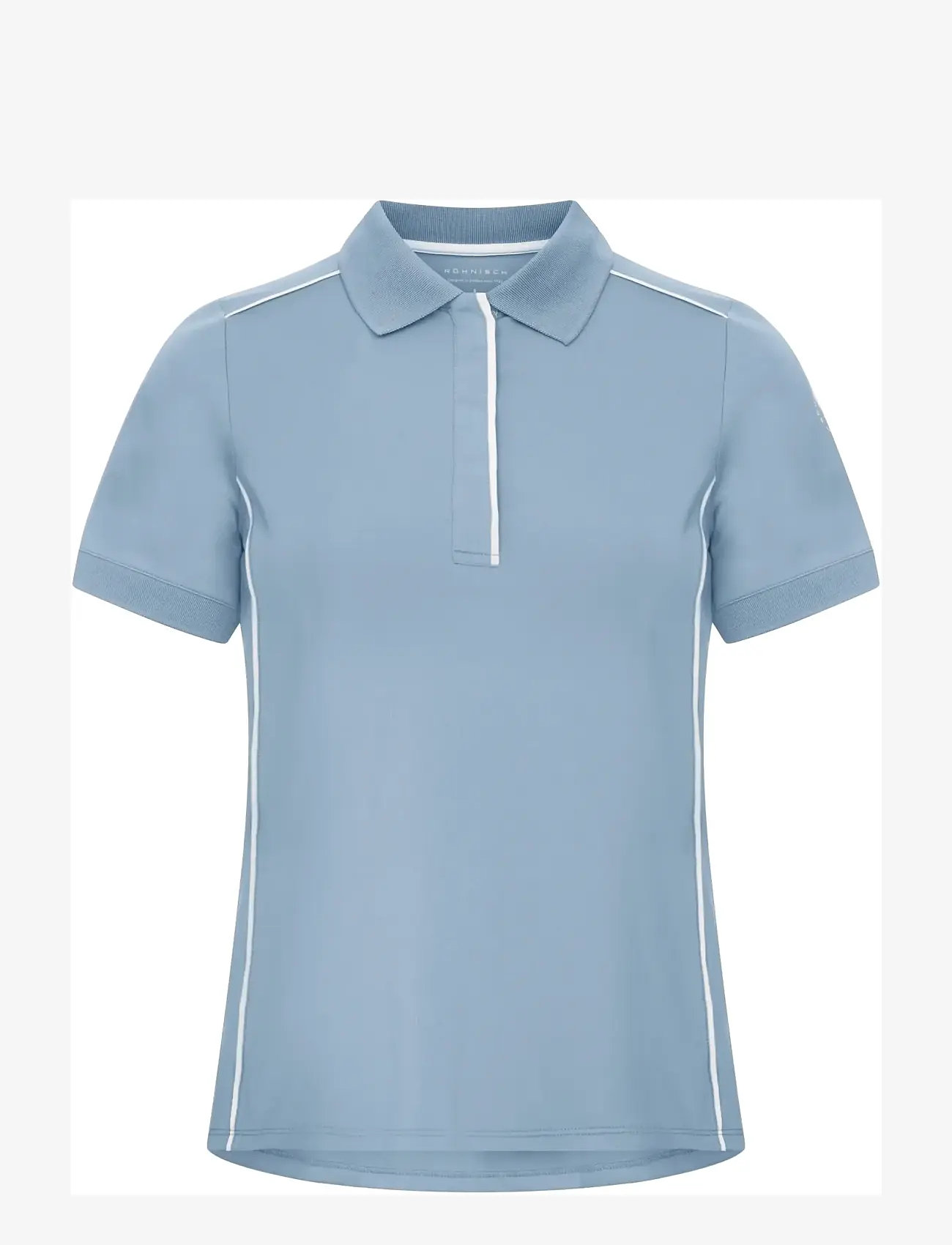 Röhnisch - Direction short sleeve Poloshirt - toppe & t-shirts - dove blue - 1