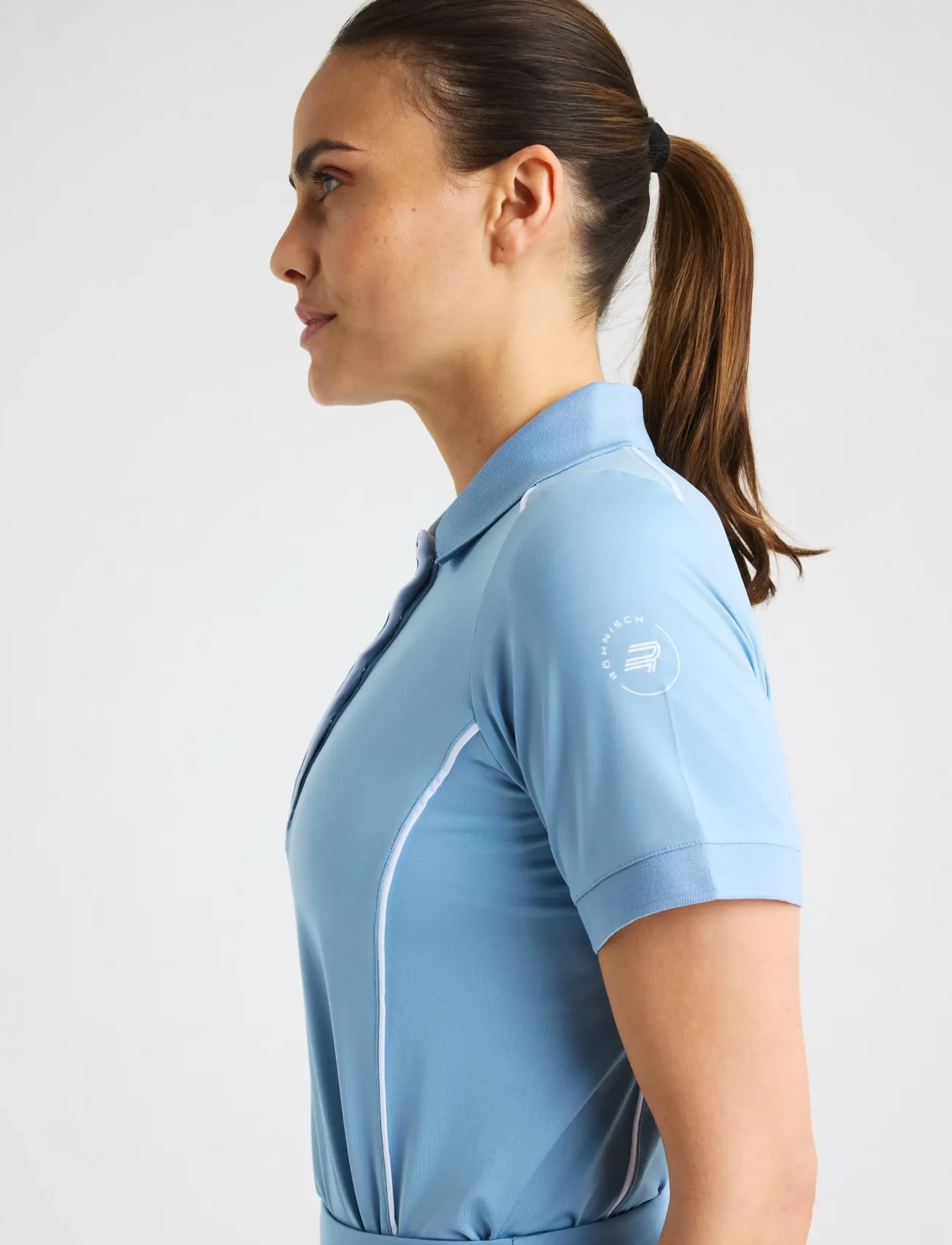 Röhnisch Direction short sleeve Poloshirt - T-shirts & Toppar - DOVE BLUE / blue