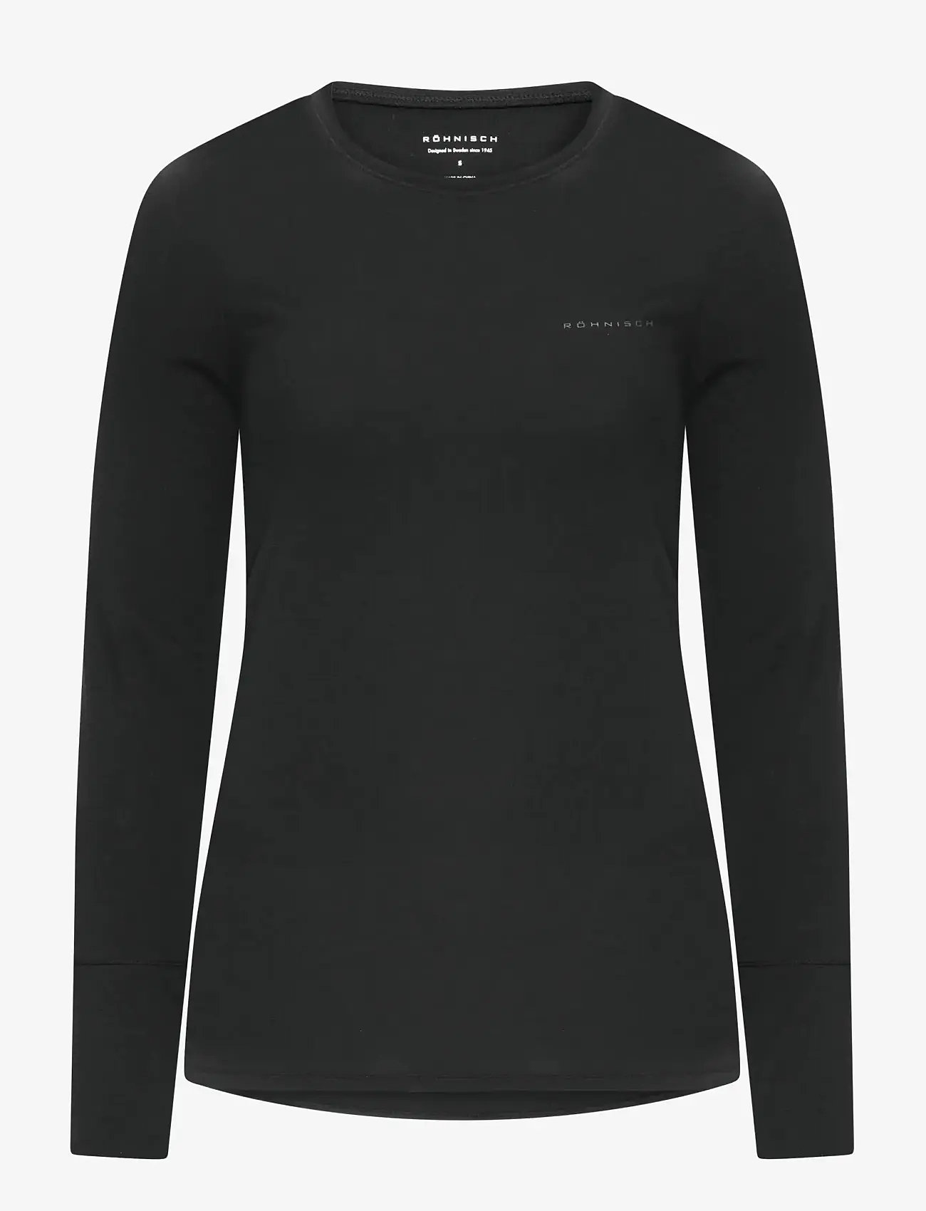 Röhnisch - Clara Long Sleeve - langærmede t-shirts - black - 0