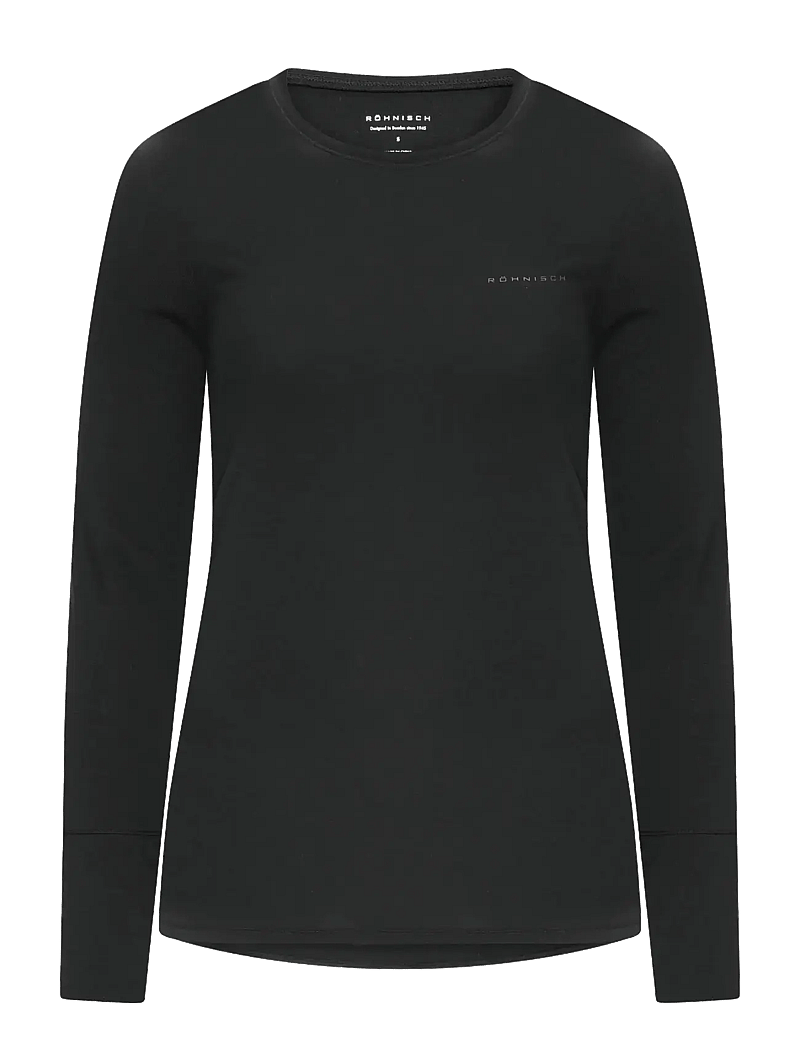 Röhnisch - Clara Long Sleeve - langærmede t-shirts - black - 0