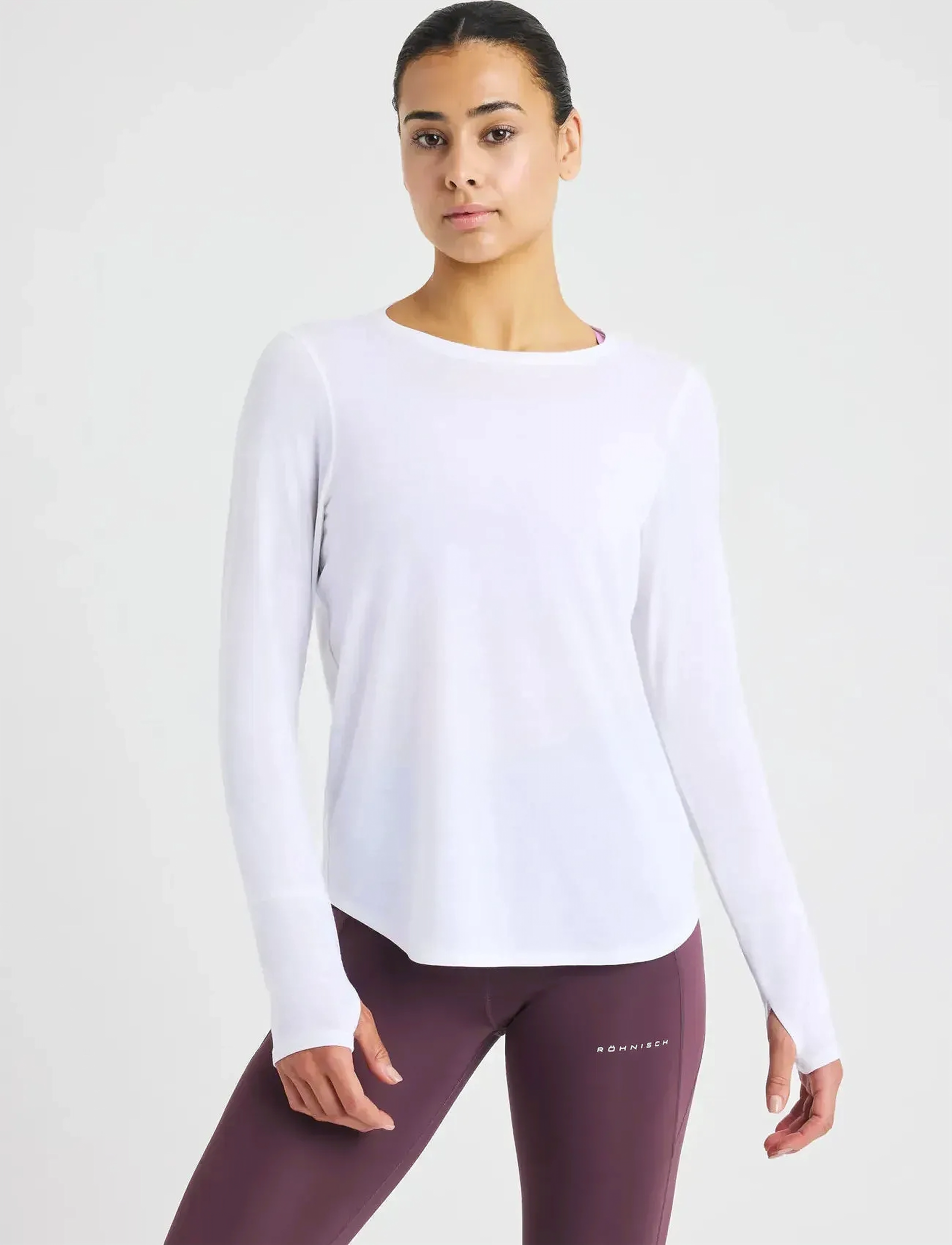 Röhnisch Clara Long Sleeve, XXL, White, Sports Overdele & T-shirts > Sport Long Sleeve Overdele, Dame