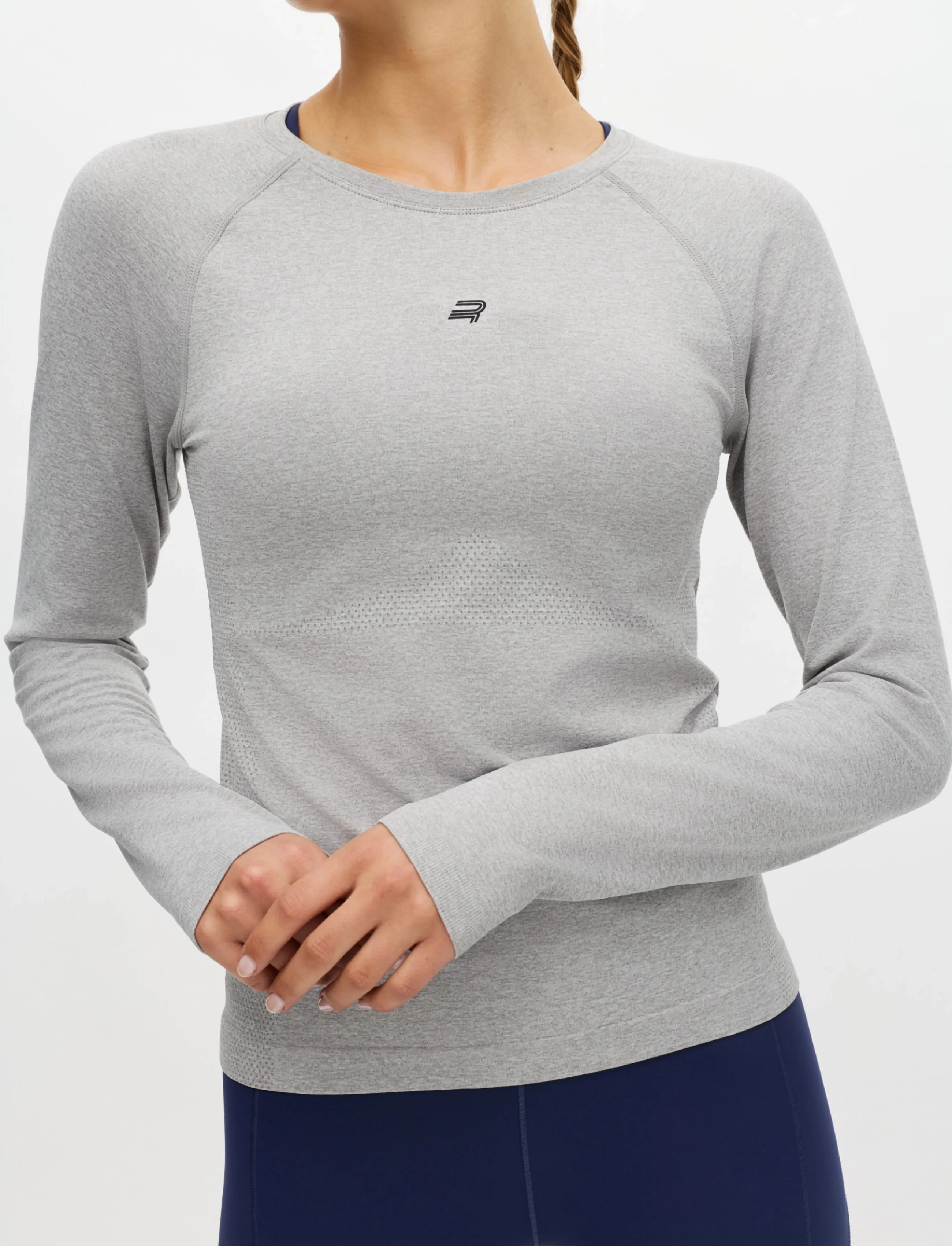 Röhnisch - Seamless Flex Long Sleeve - langærmede t-shirts - grey melange - 3