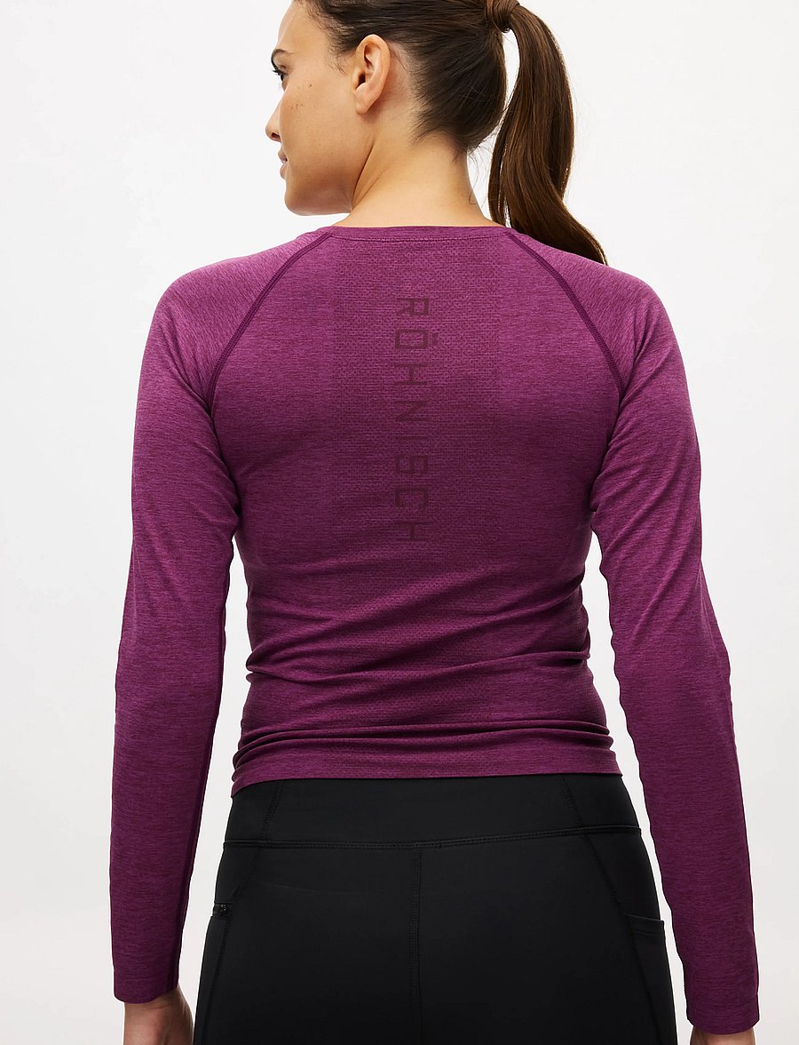 Röhnisch - Seamless Flex Long Sleeve - langærmede t-shirts - winetasting - 2