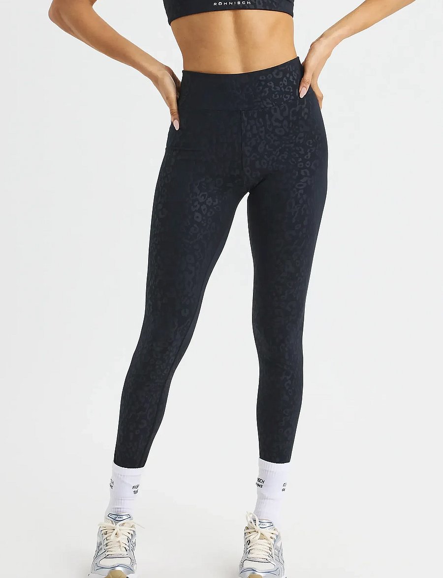 Röhnisch - Leo Emboss HW Tights - leo emboss black - 0